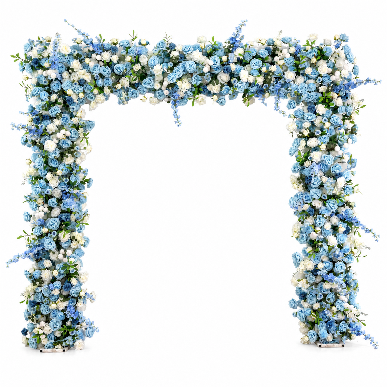 Square Artificial Flower Arch with Stand, 94.5 in, Wedding Party Backdrop