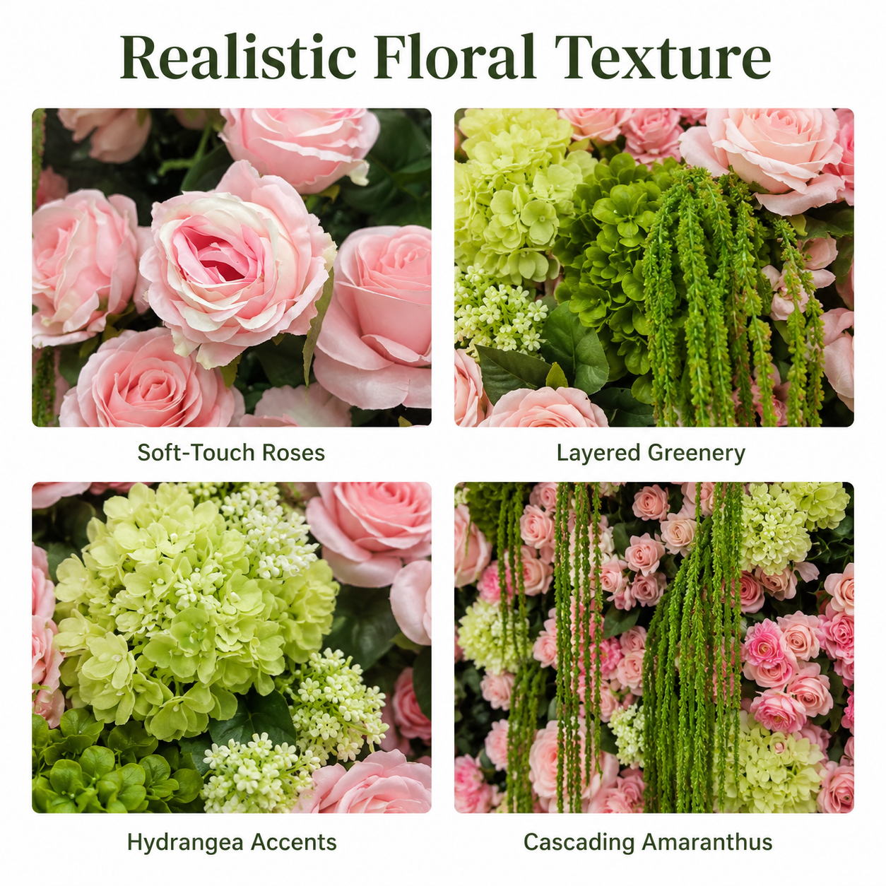 Artificial Flower Wall 240x240cm Wedding Party Backdrop, Stand Not Included