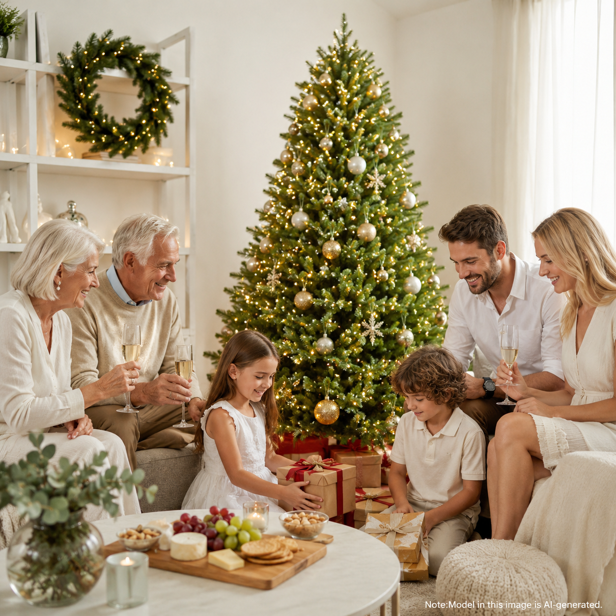 Artificial Christmas Tree, Unlit Full Green Xmas Tree for Home & Events