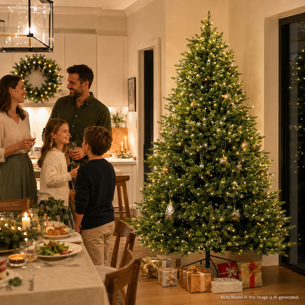 Artificial Christmas Tree, Unlit Full Green Xmas Tree for Home & Events