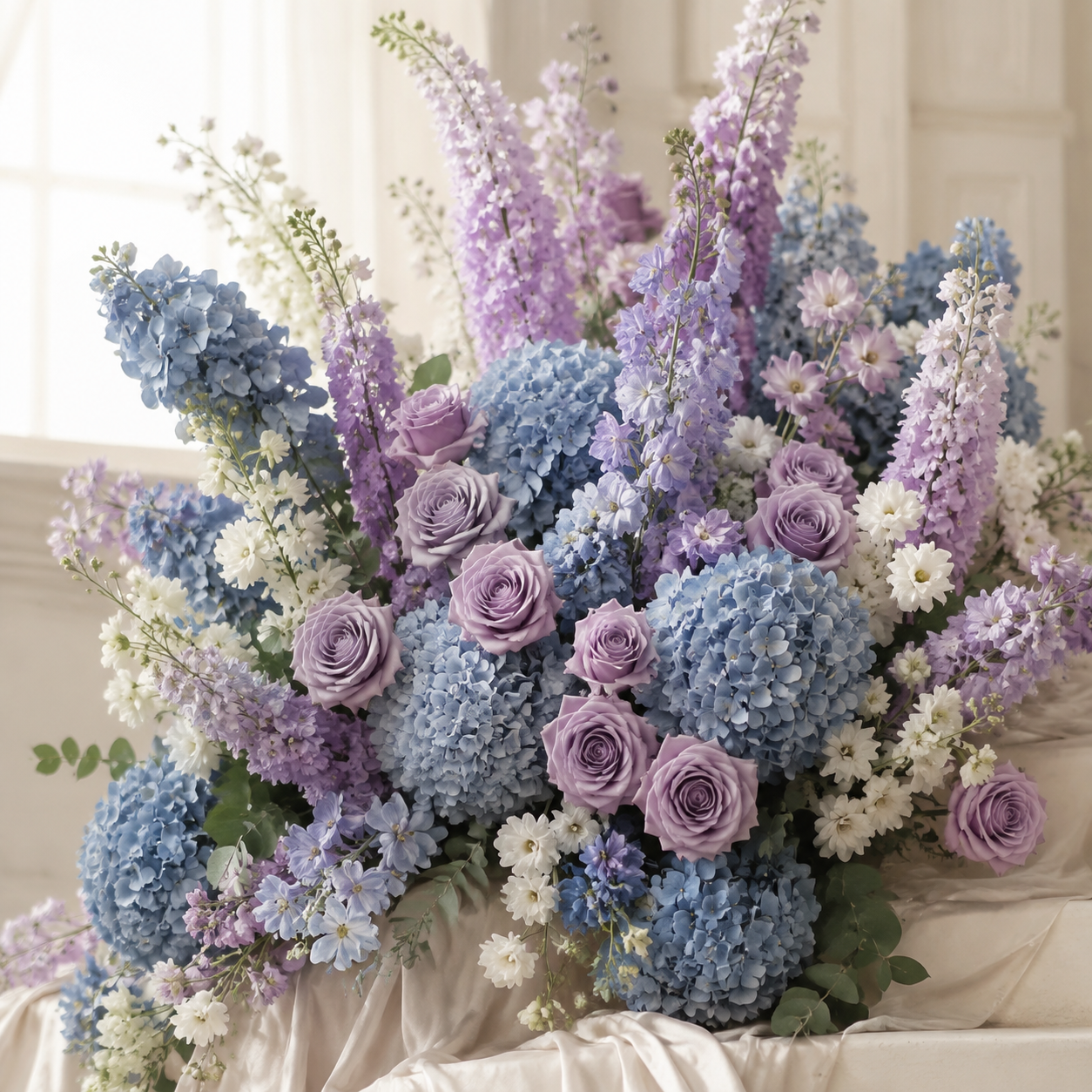 Blue & Lavender Wedding Flowers