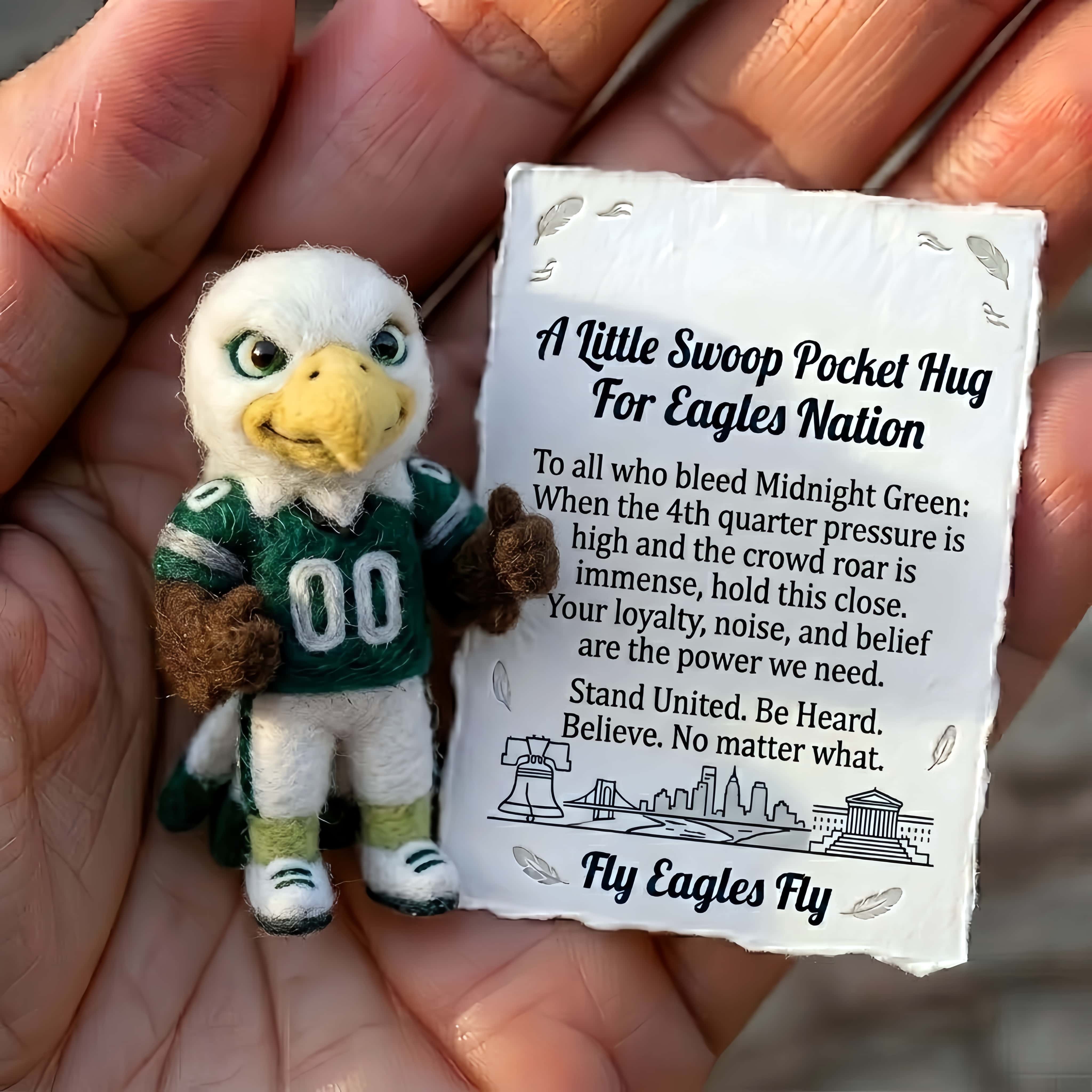 Swoop Felt Pocket Hug – For Eagles Nation