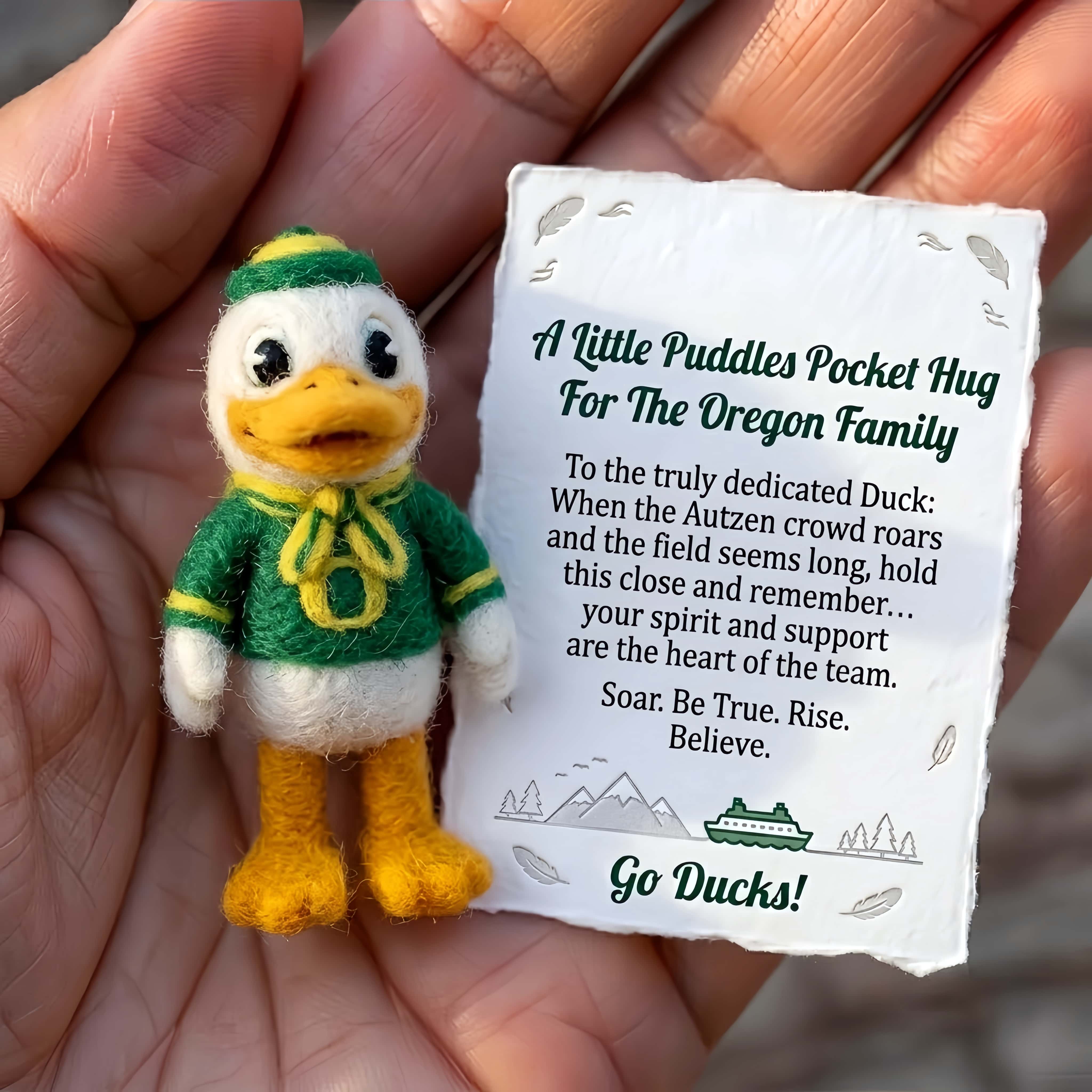 Puddles Felt Pocket Hug – For the Oregon Family