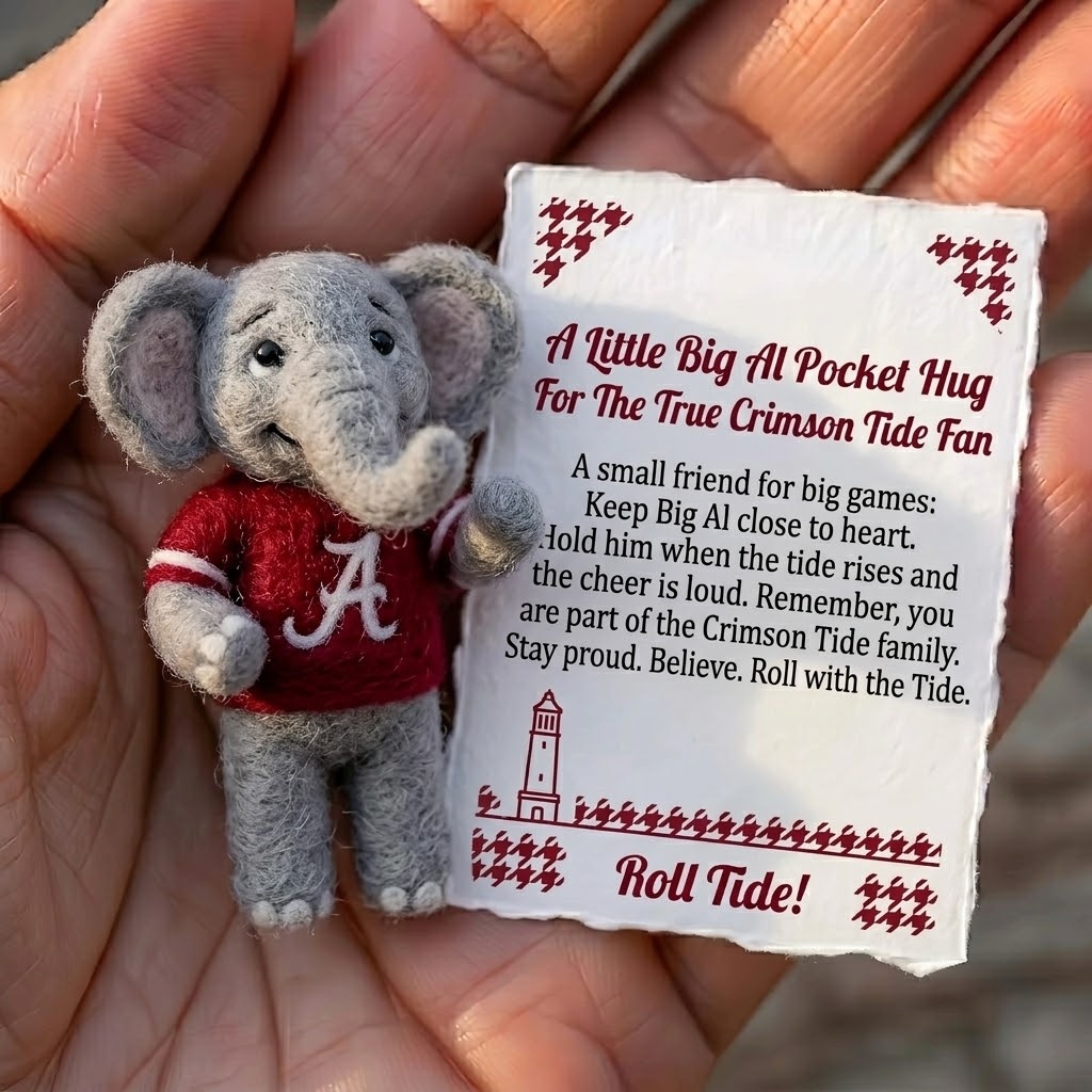 Big Al Felt Pocket Hug – For the True Crimson Tide Fan