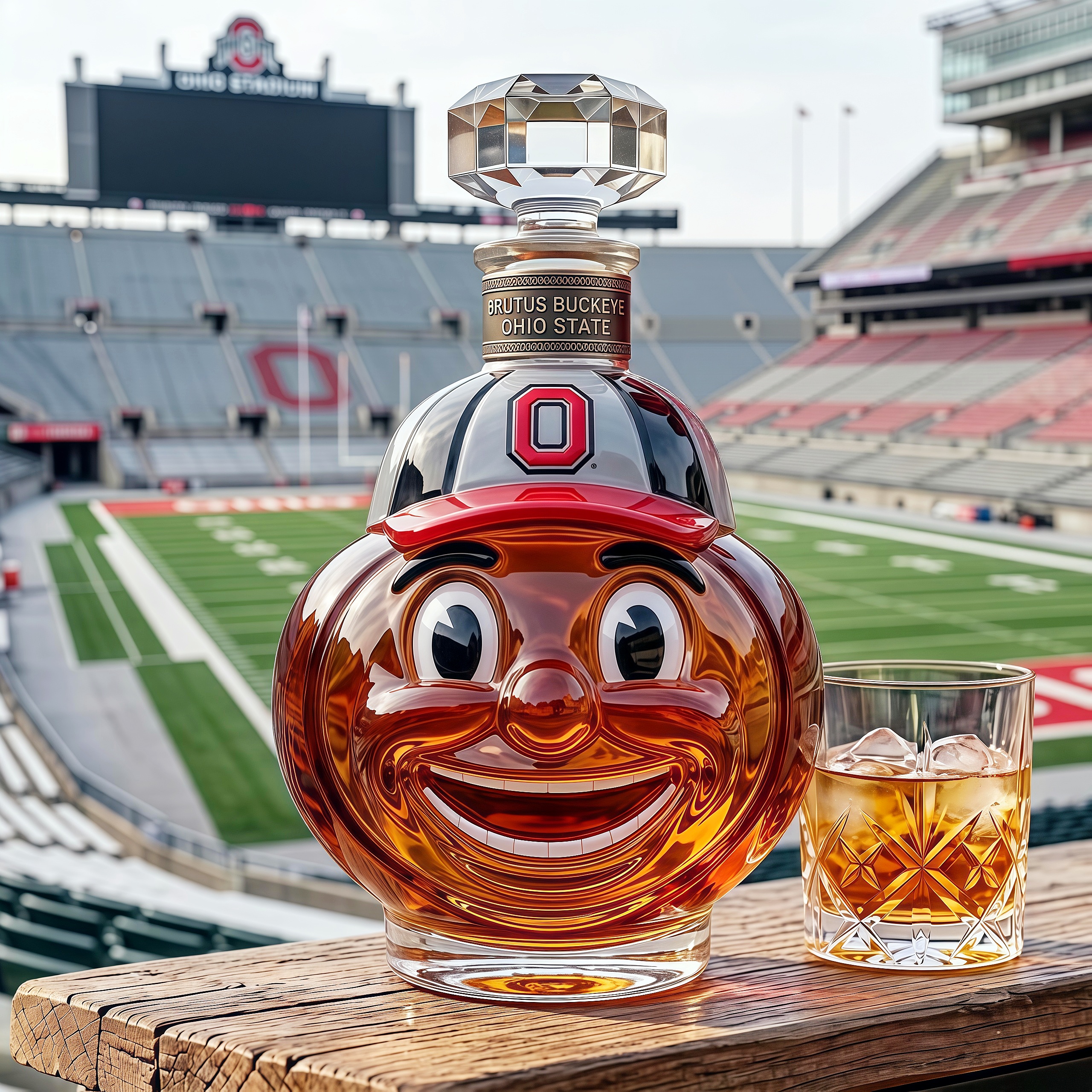 Brutus Buckeye Ohio State Whiskey Decanter