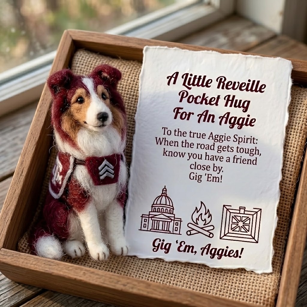 Reveille Felt Pocket Hug – For An Aggie