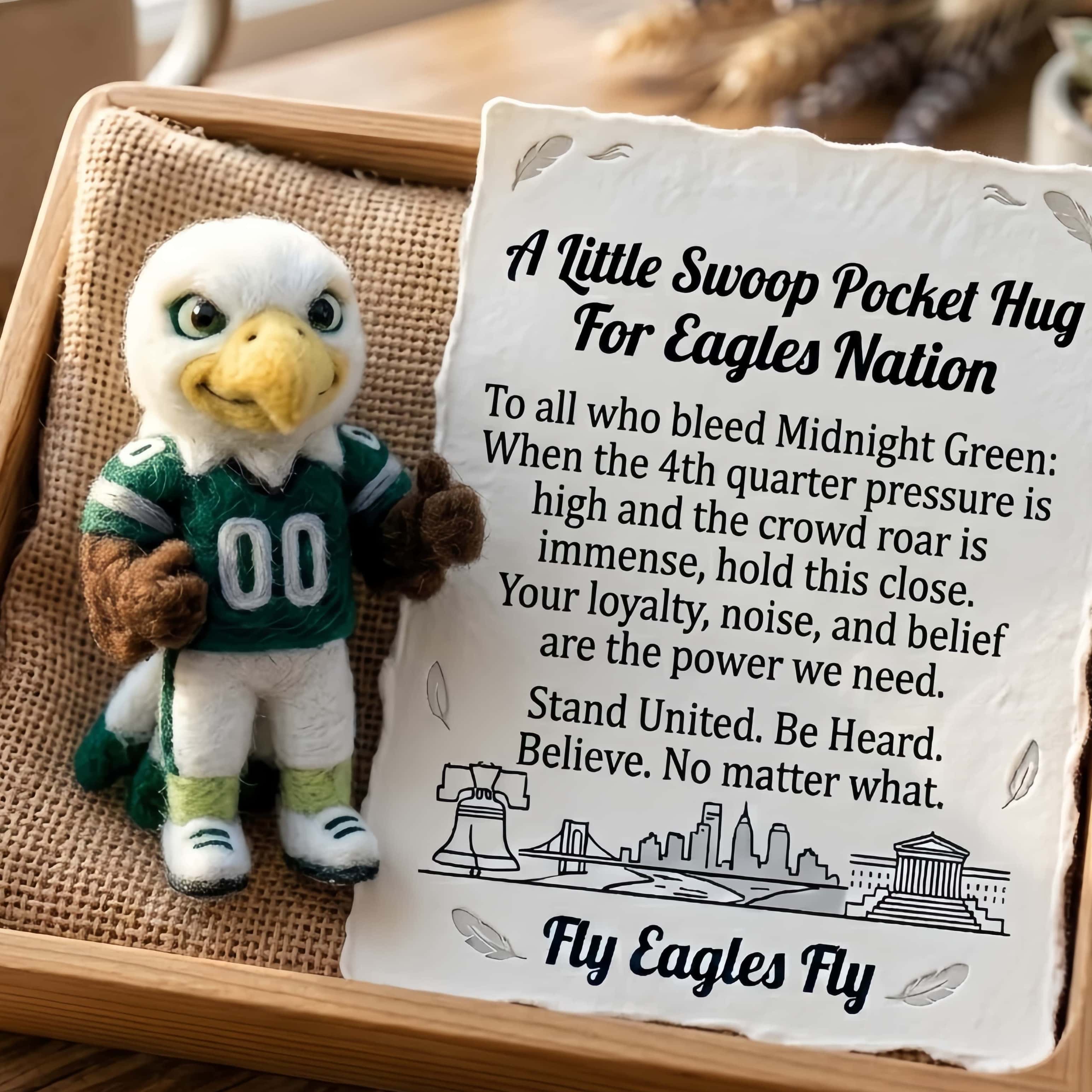 Swoop Felt Pocket Hug – For Eagles Nation