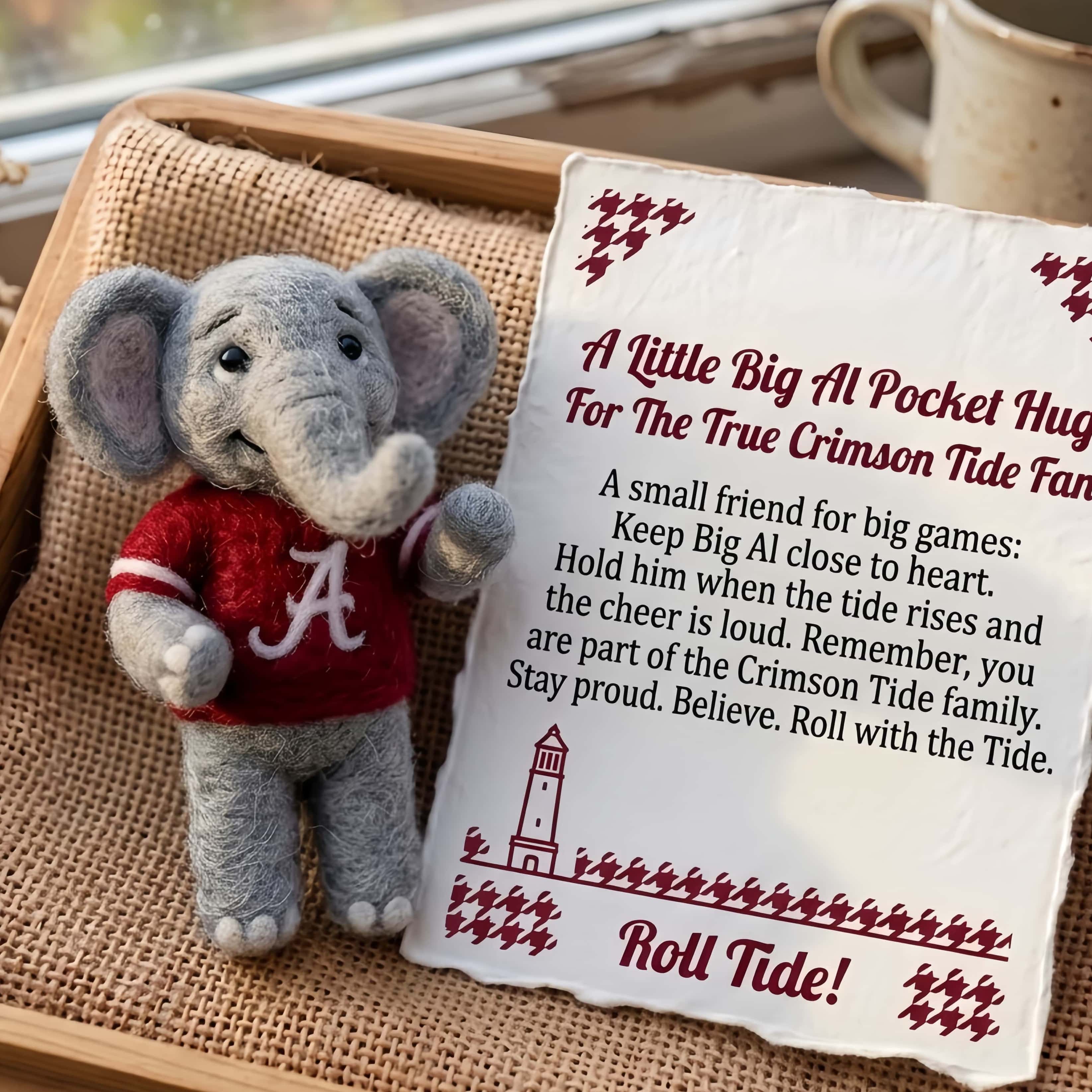 Big Al Felt Pocket Hug – For the True Crimson Tide Fan