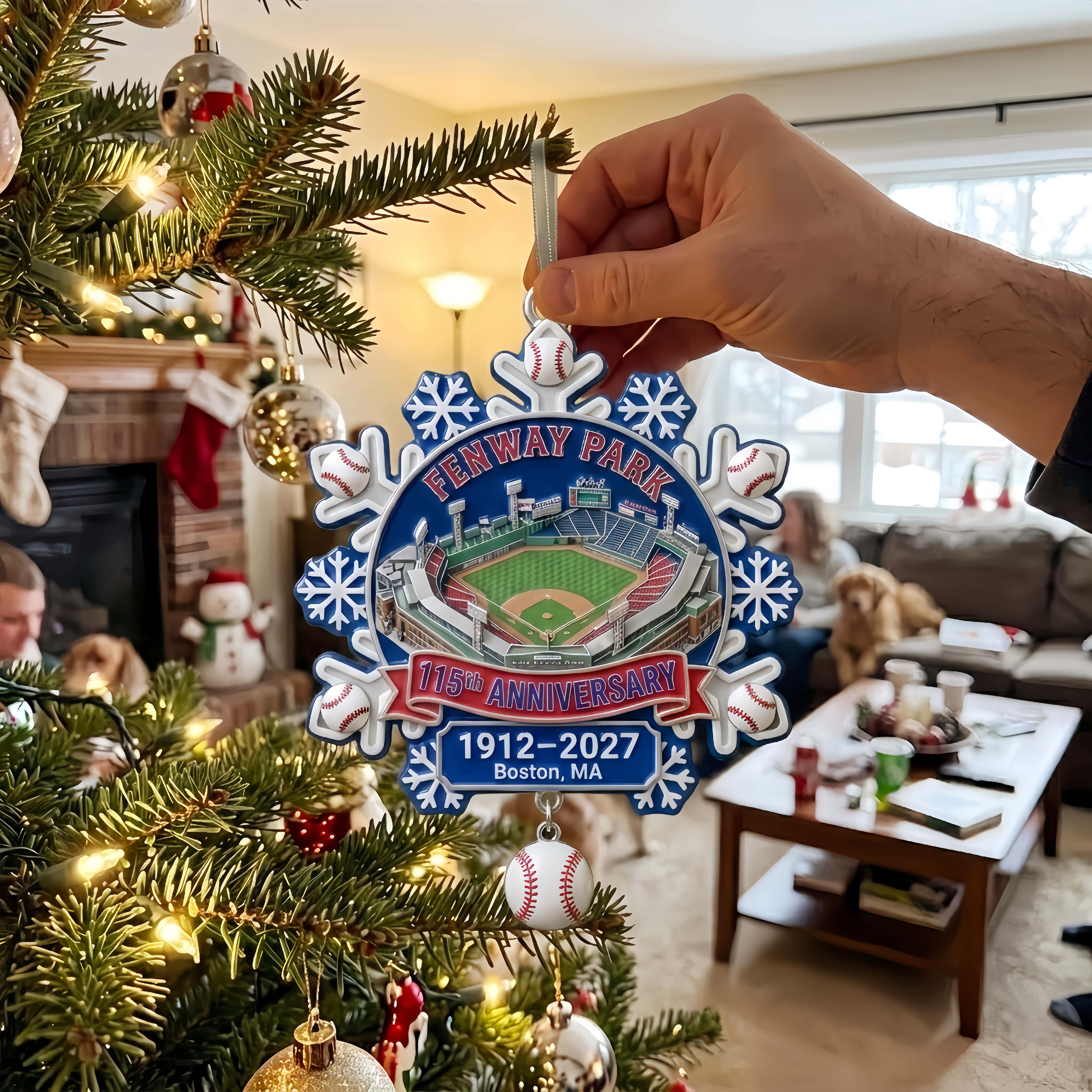 Fenway Park 115th Anniversary Snowflake Ornament