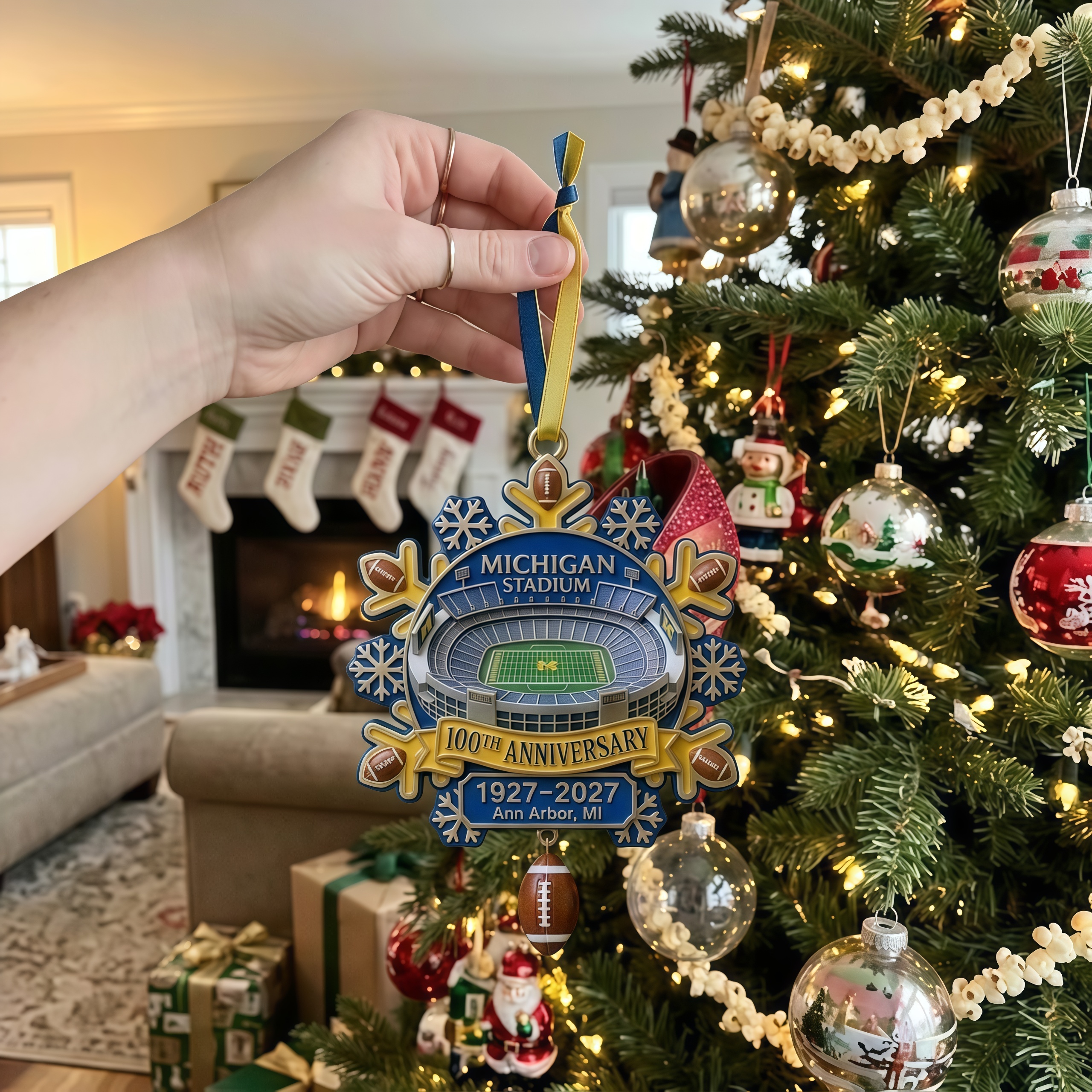 Big House 100th Anniversary Snowflake Ornament