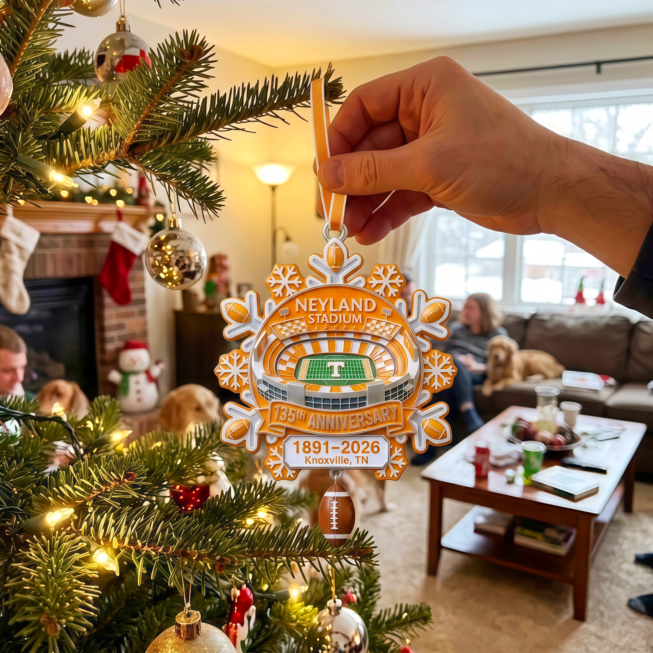 Vols Neyland Stadium 135th Anniversary Snowflake Ornament