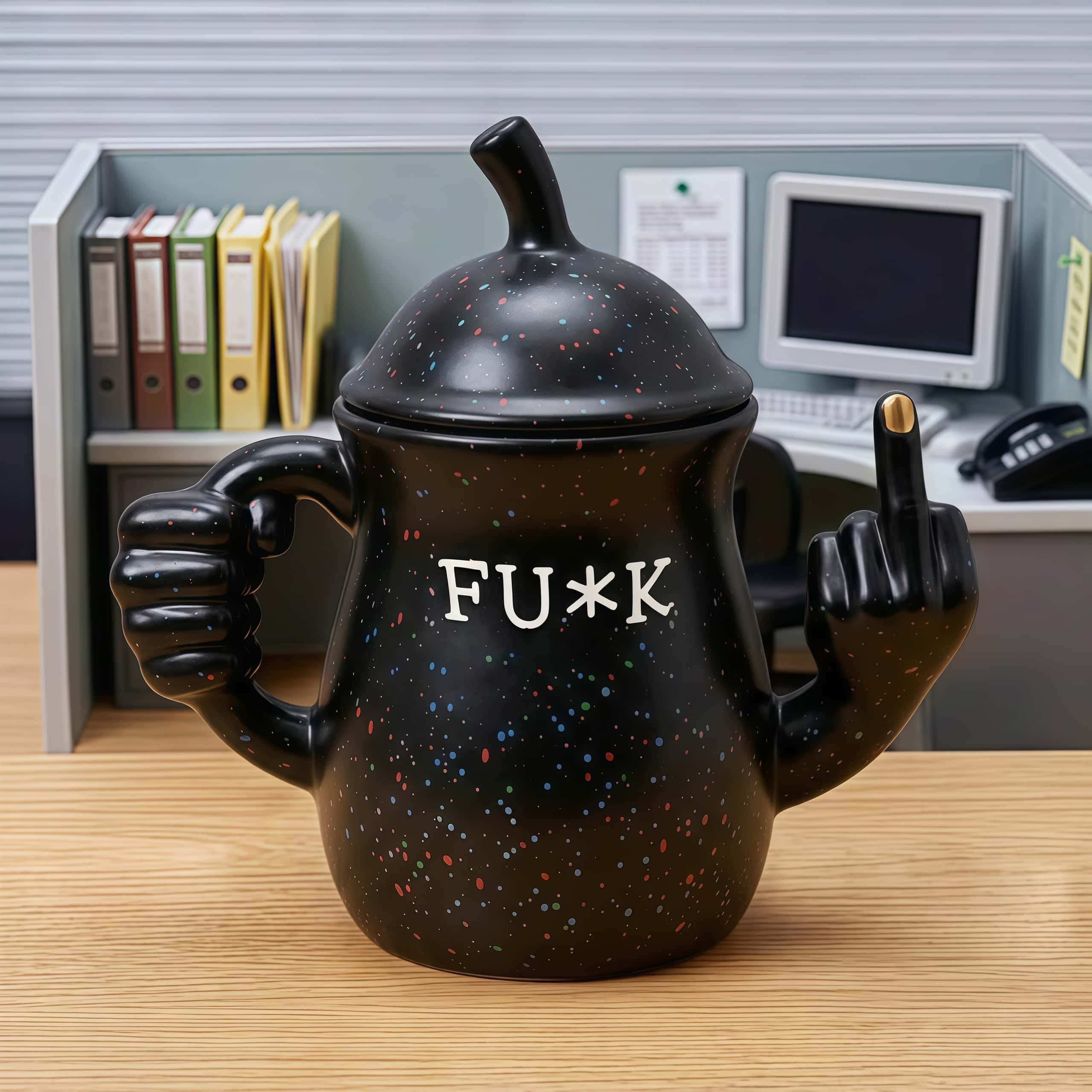 🖕 The "FU*K" Middle Finger Mug（15oz）