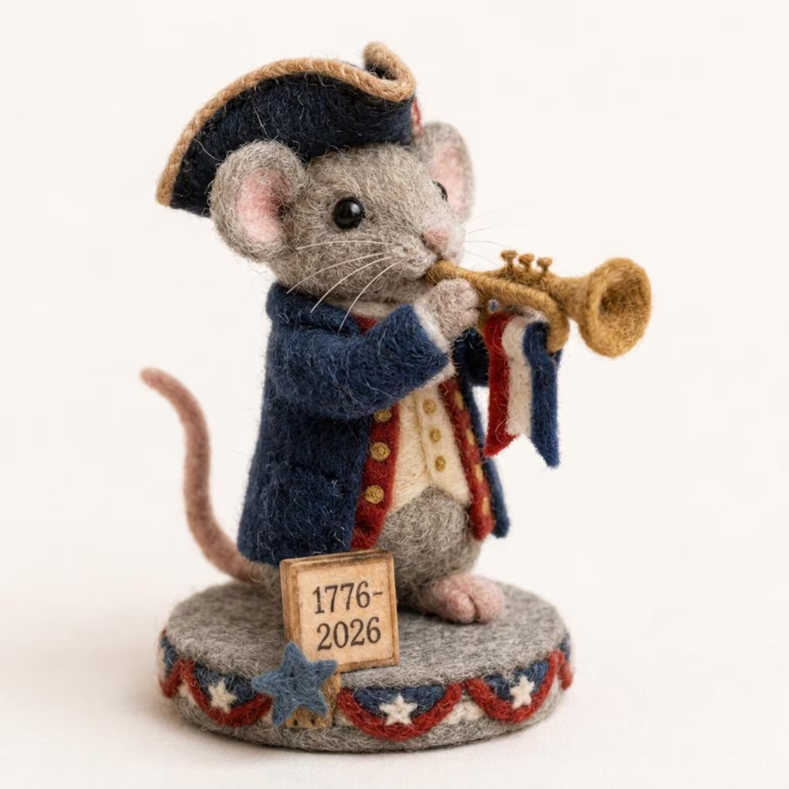 Needle Felt Mouse Figurine