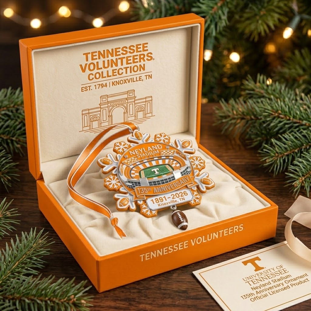 Vols Neyland Stadium 135th Anniversary Snowflake Ornament