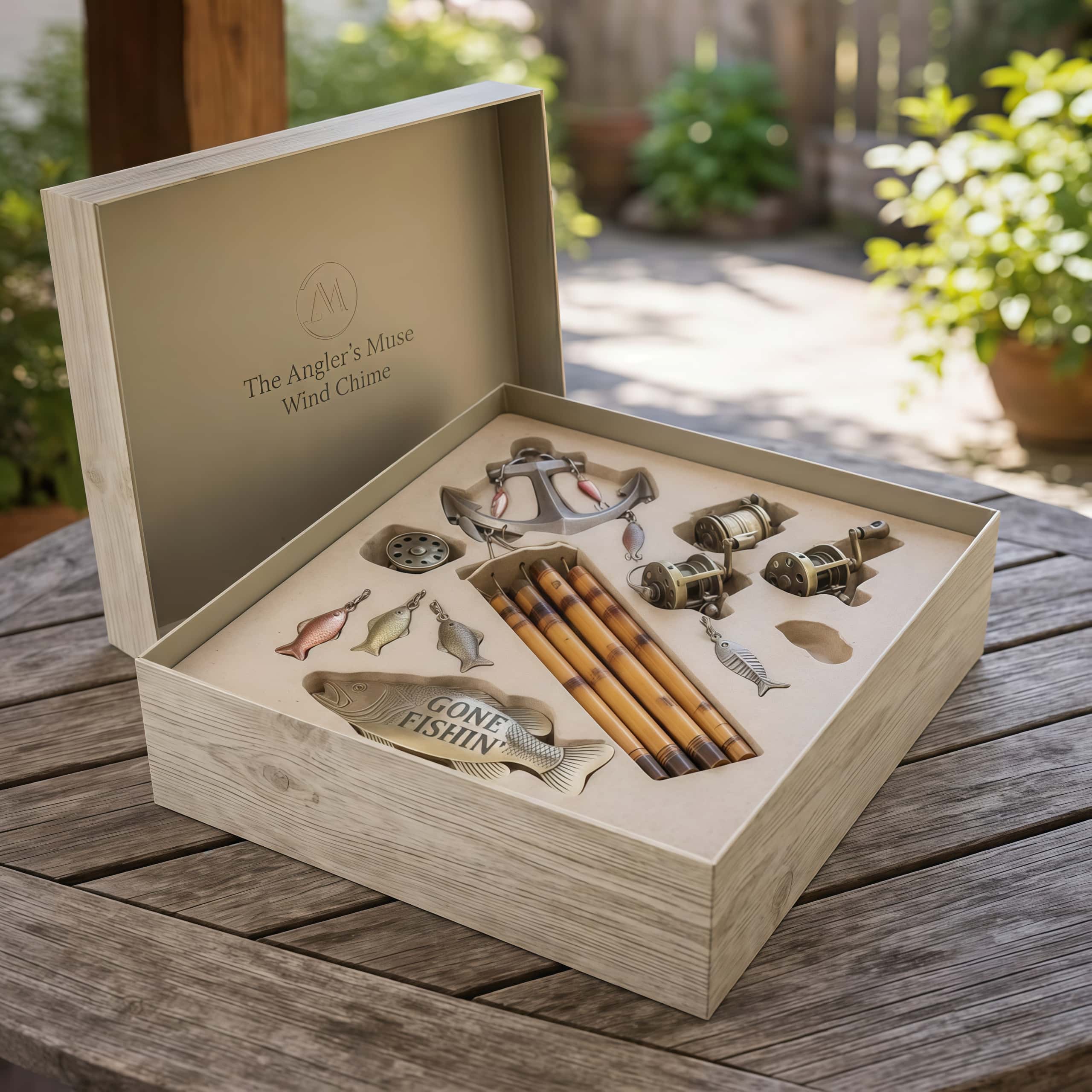 Vintage-Style Fishing Themed Wind Chime