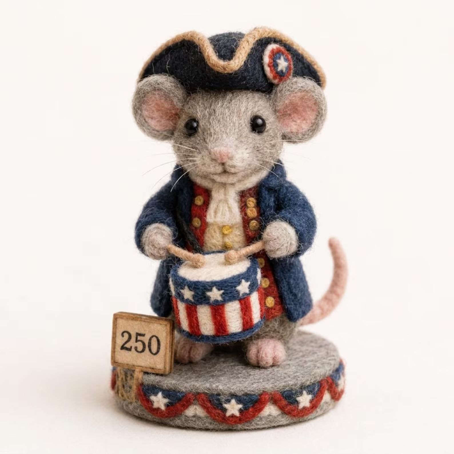 Needle Felt Mouse Figurine