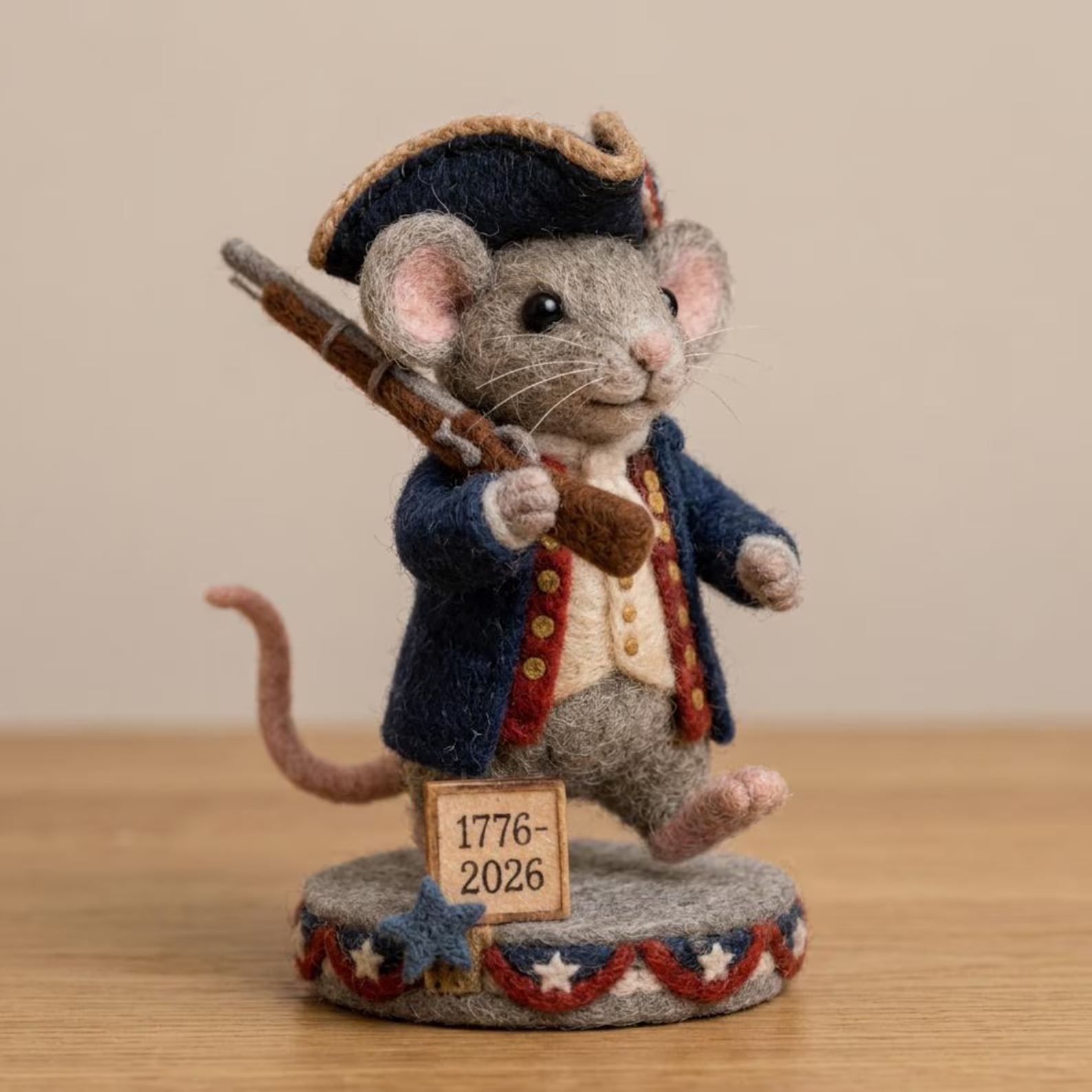 Needle Felt Mouse Figurine