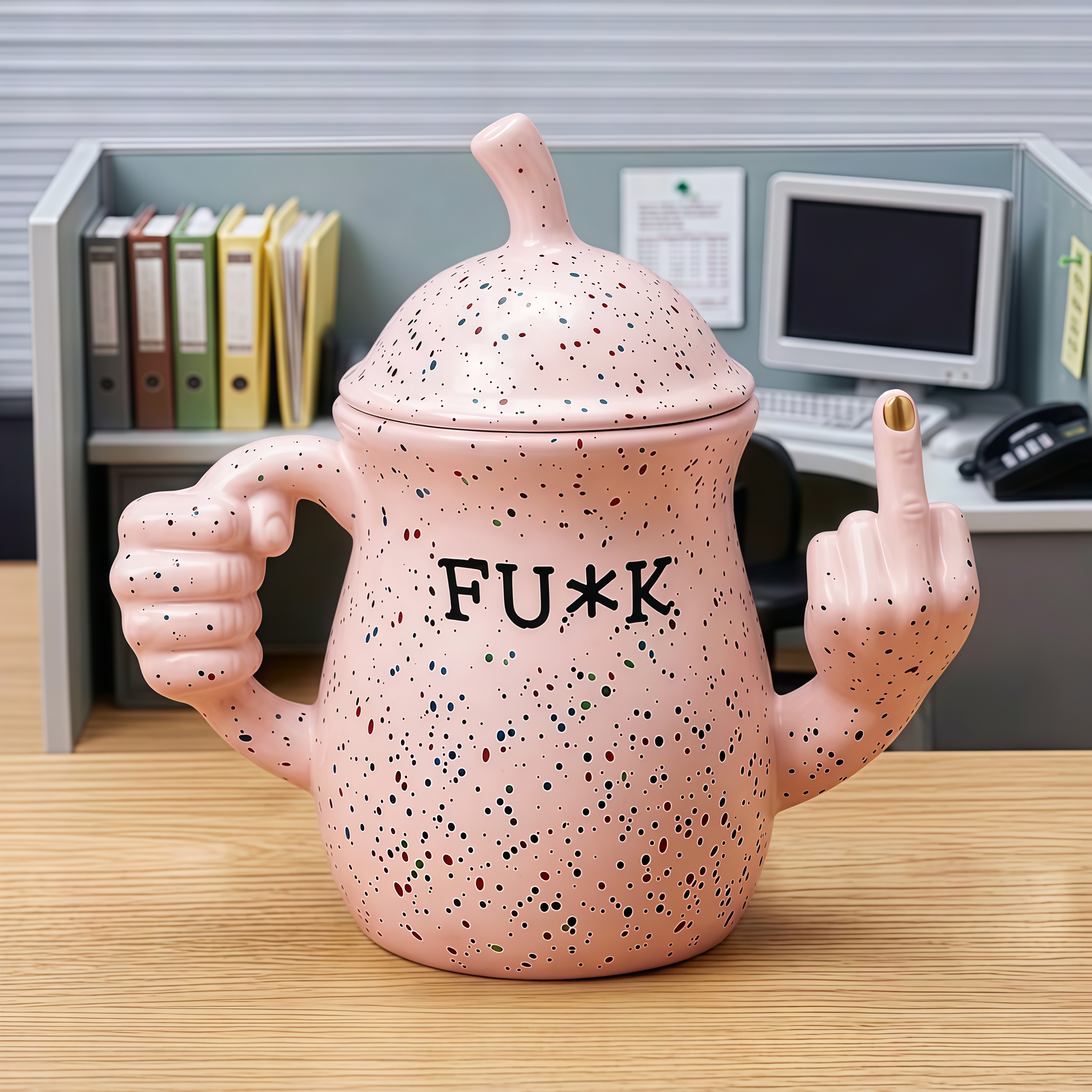 🖕 The "FU*K" Middle Finger Mug（15oz）