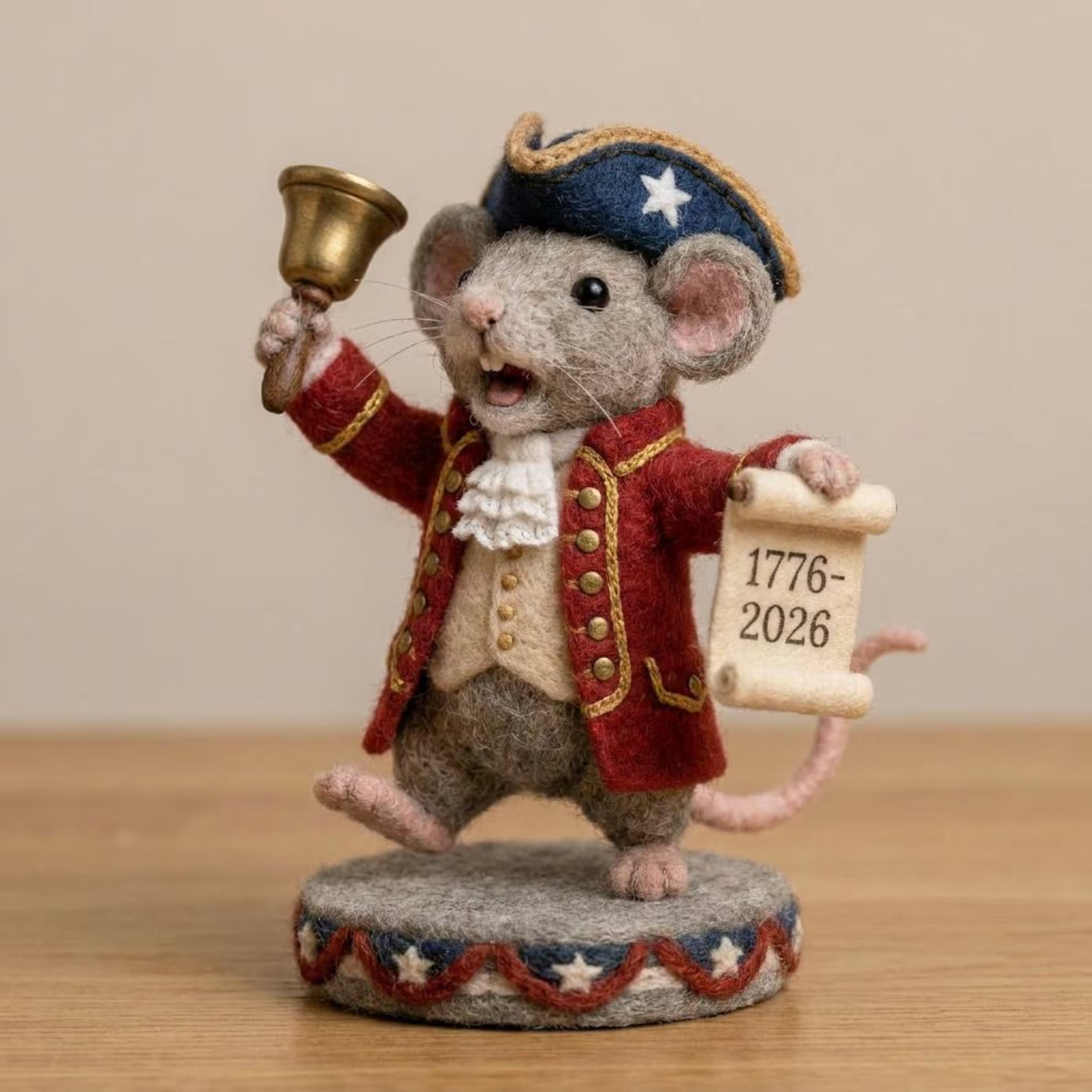 Needle Felt Mouse Figurine