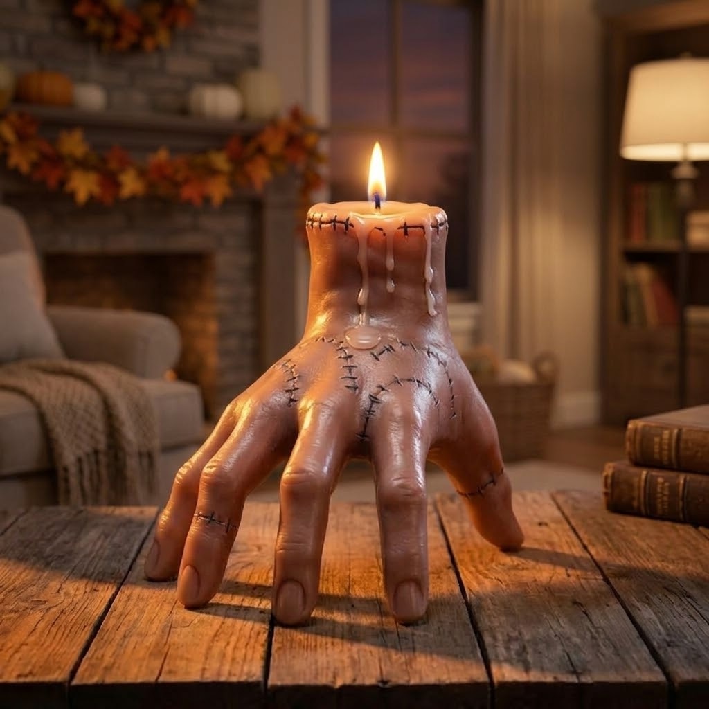 Addams Family Inspired Dismembered Hand Candle
