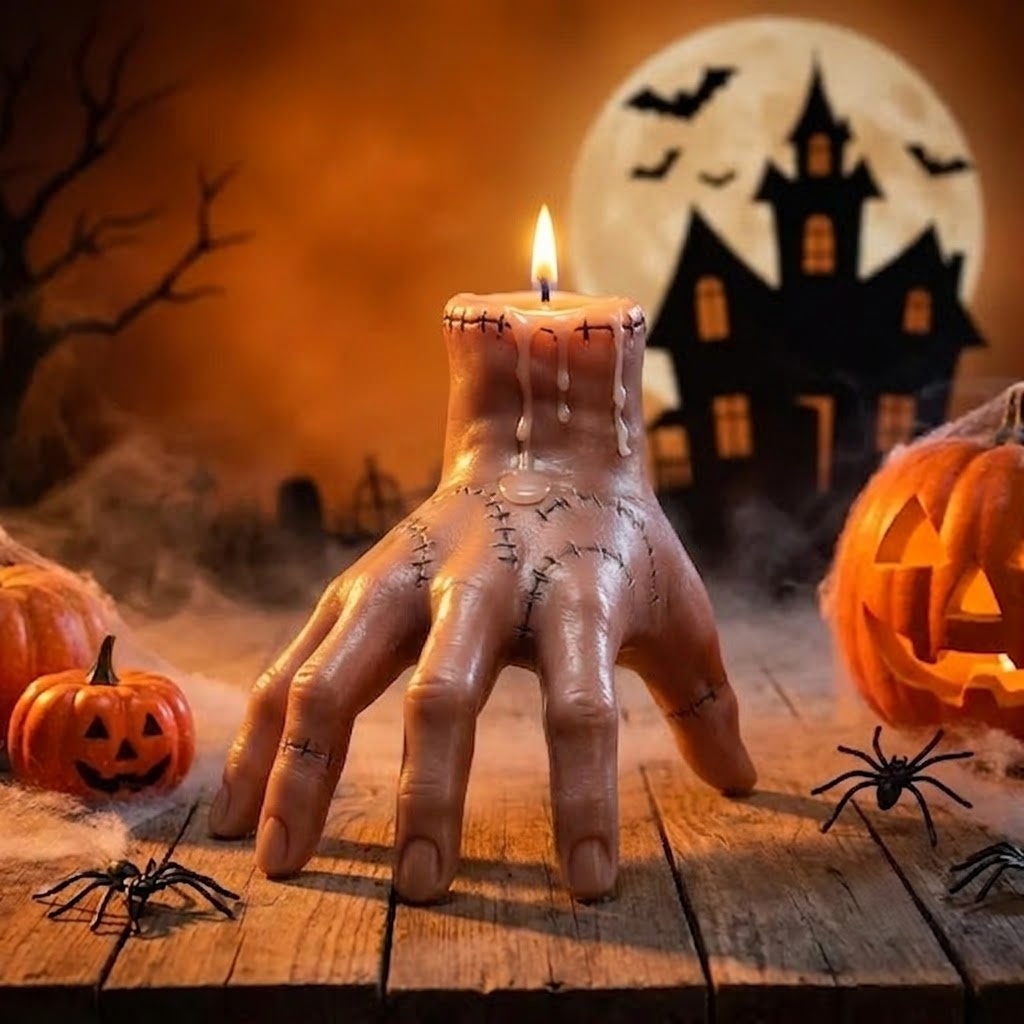 Addams Family Inspired Dismembered Hand Candle