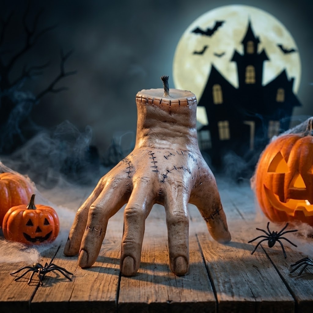 Addams Family Inspired Dismembered Hand Candle