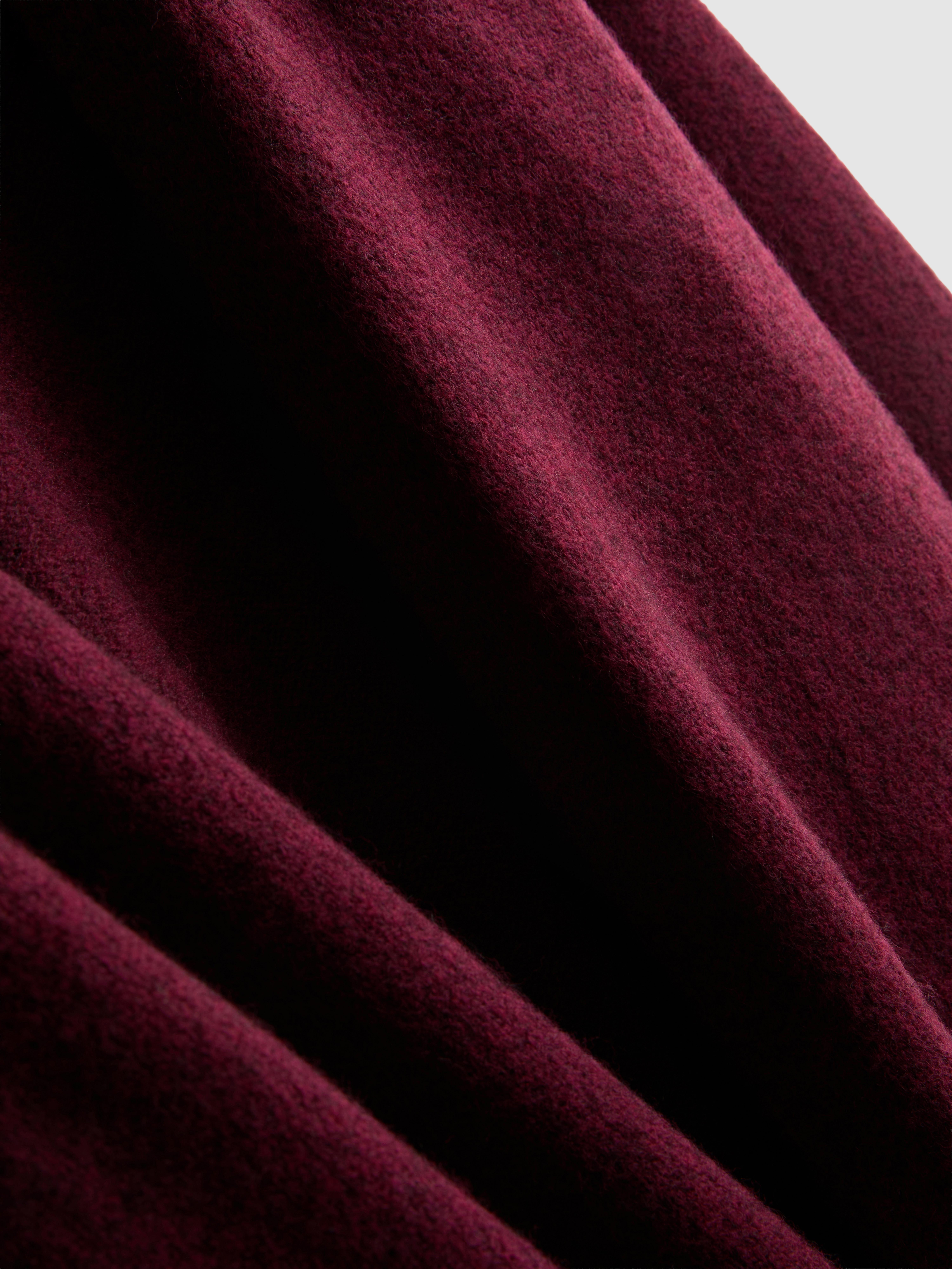 Classic Relaxed Knitted Cardigan - Cherry