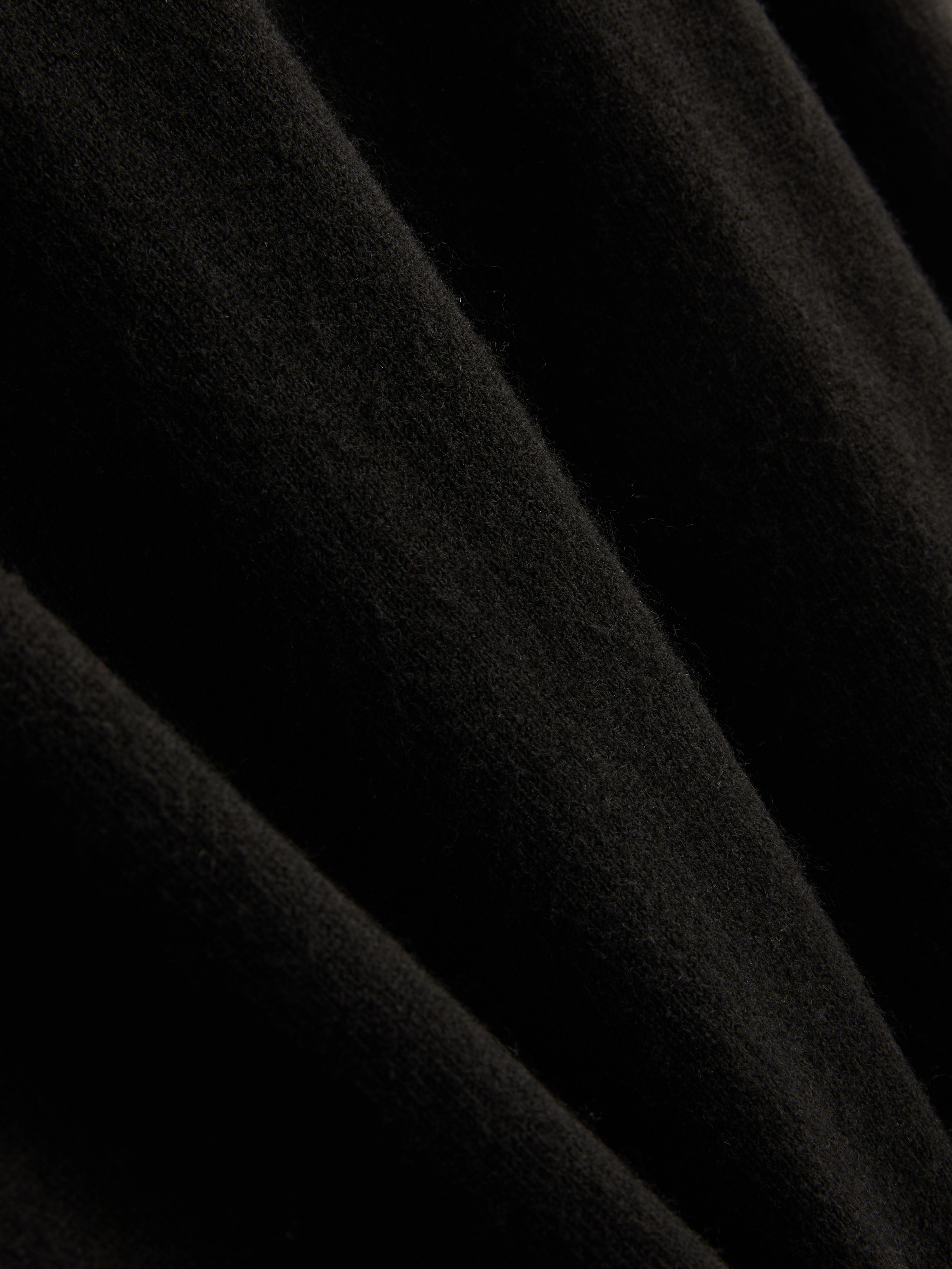 Knitted V-Neck Sweater - Black
