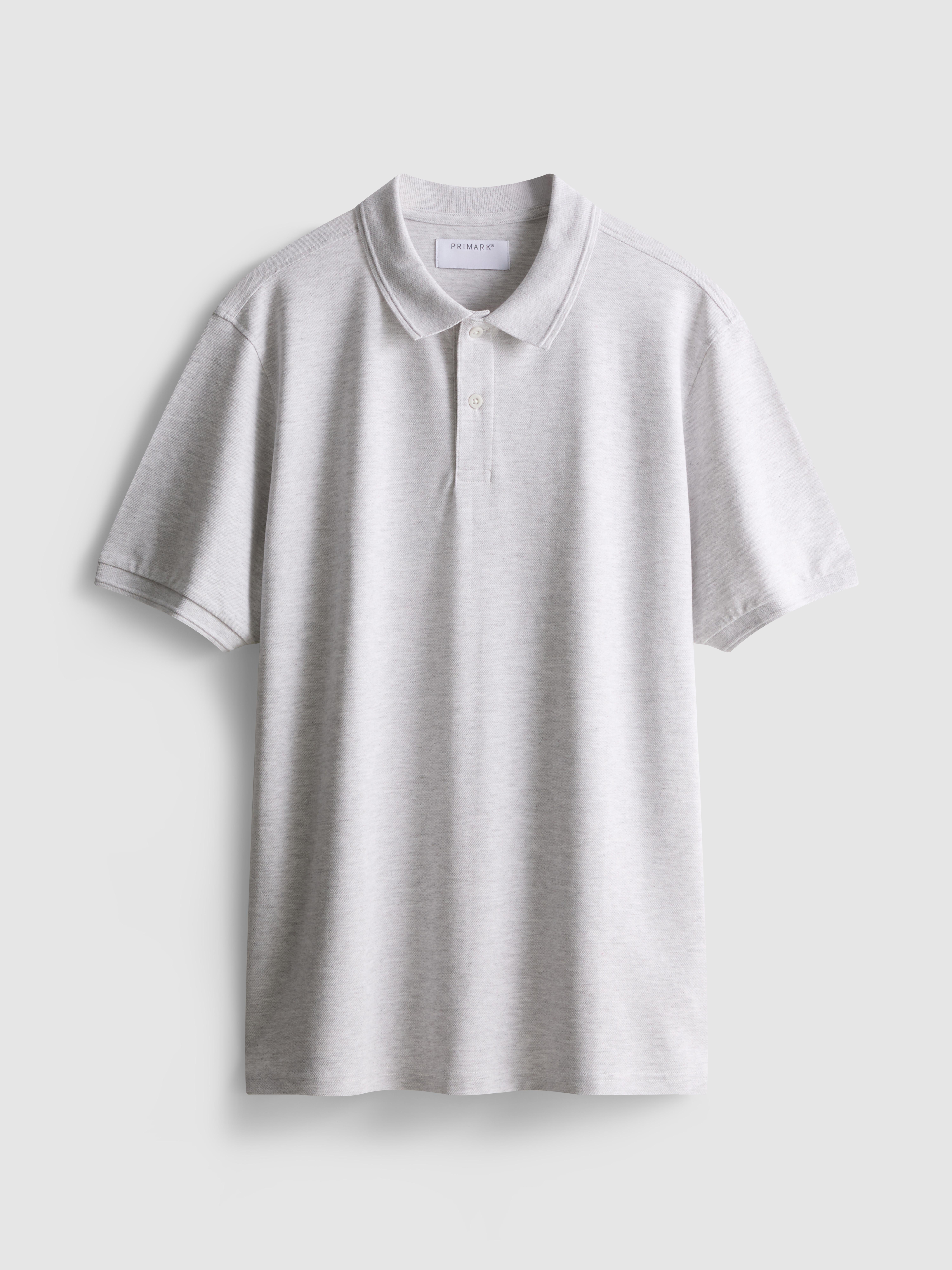 Marl Polo Shirt - Light Gray