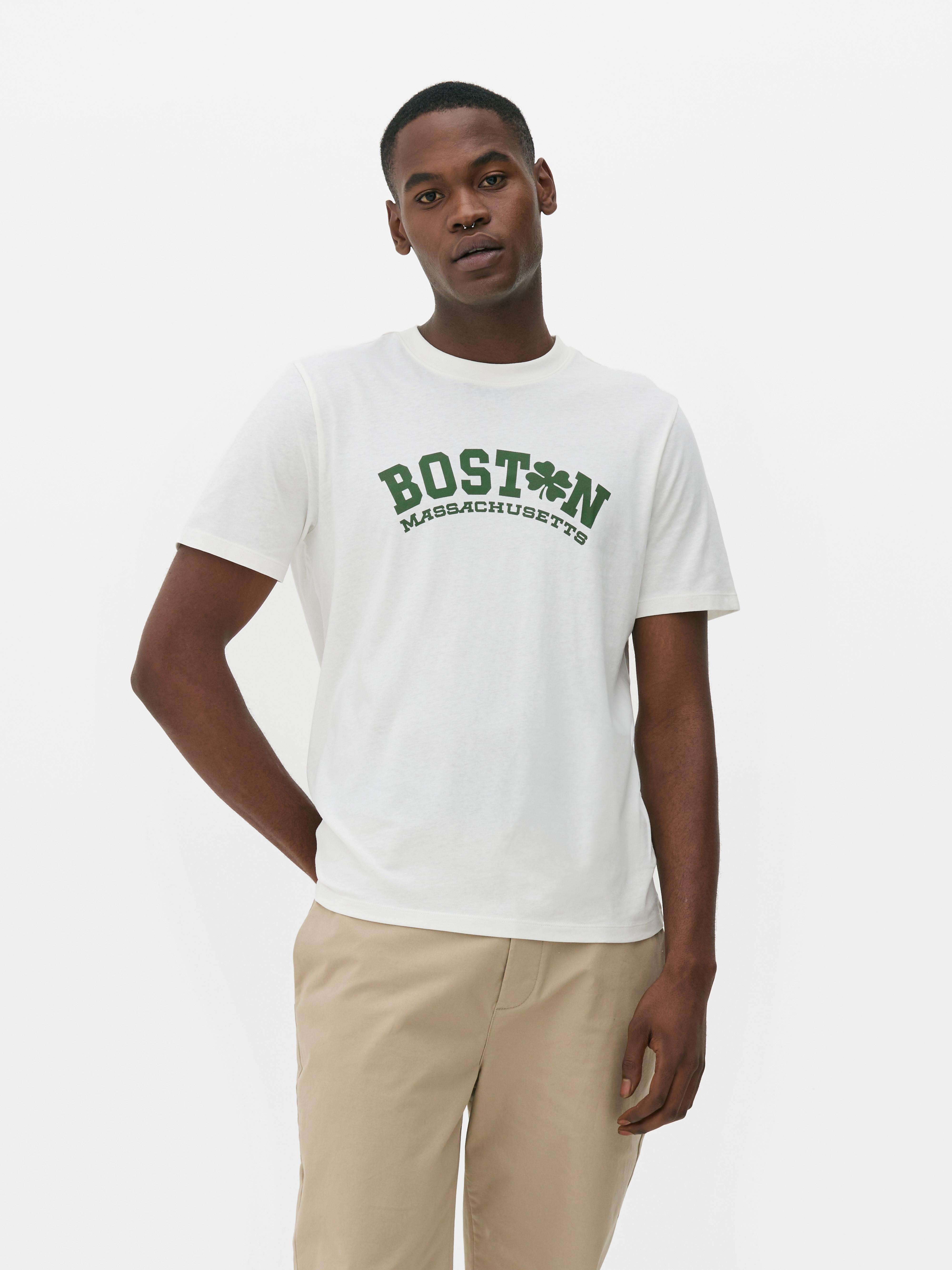 Boston Print T-Shirt - Ivory