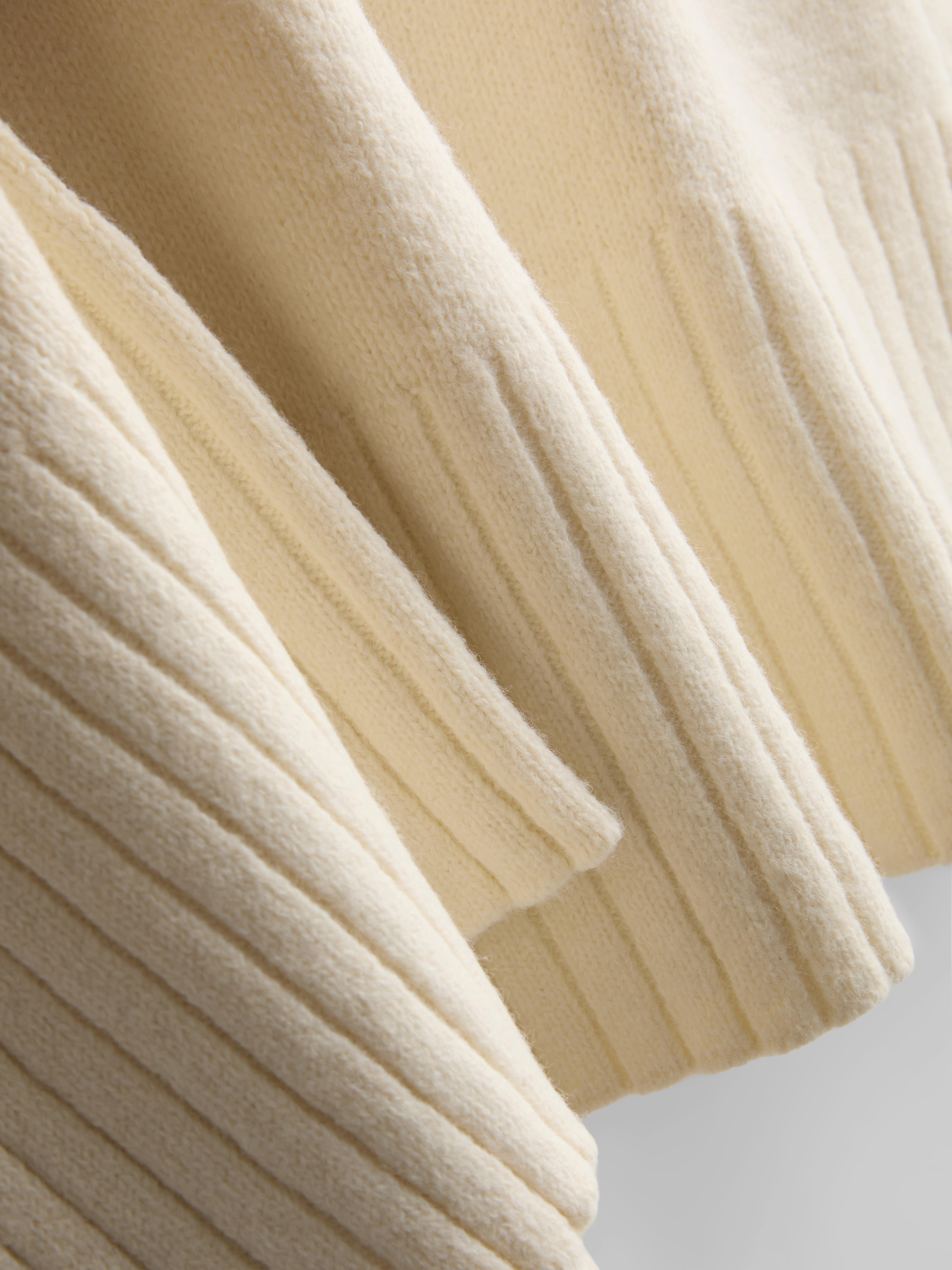 Knitted Wide-Sleeve Sweater - Ivory