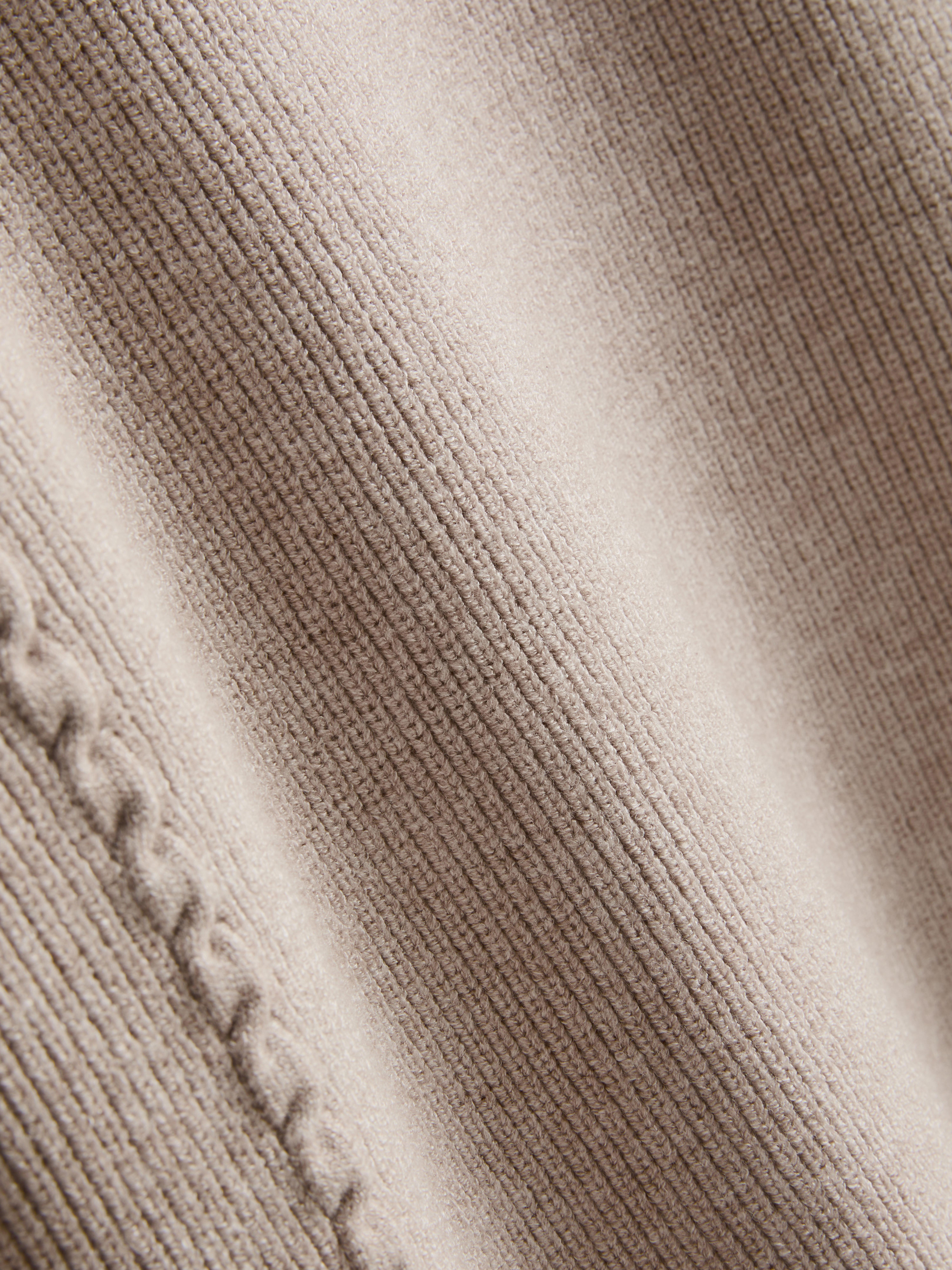 Knitted Dropped-Sleeve T-Shirt - Taupe