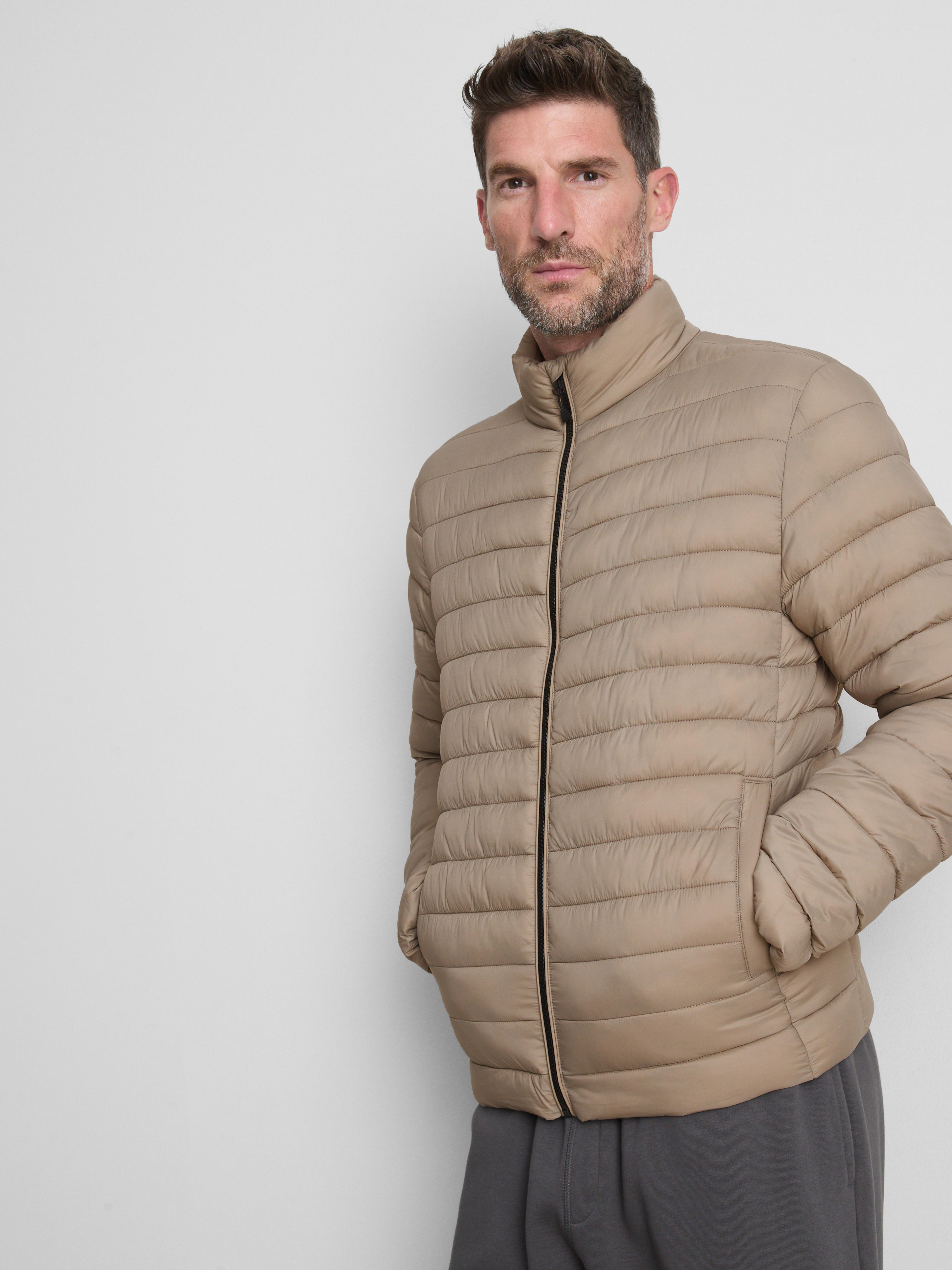 Padded Puffer Jacket - Stone