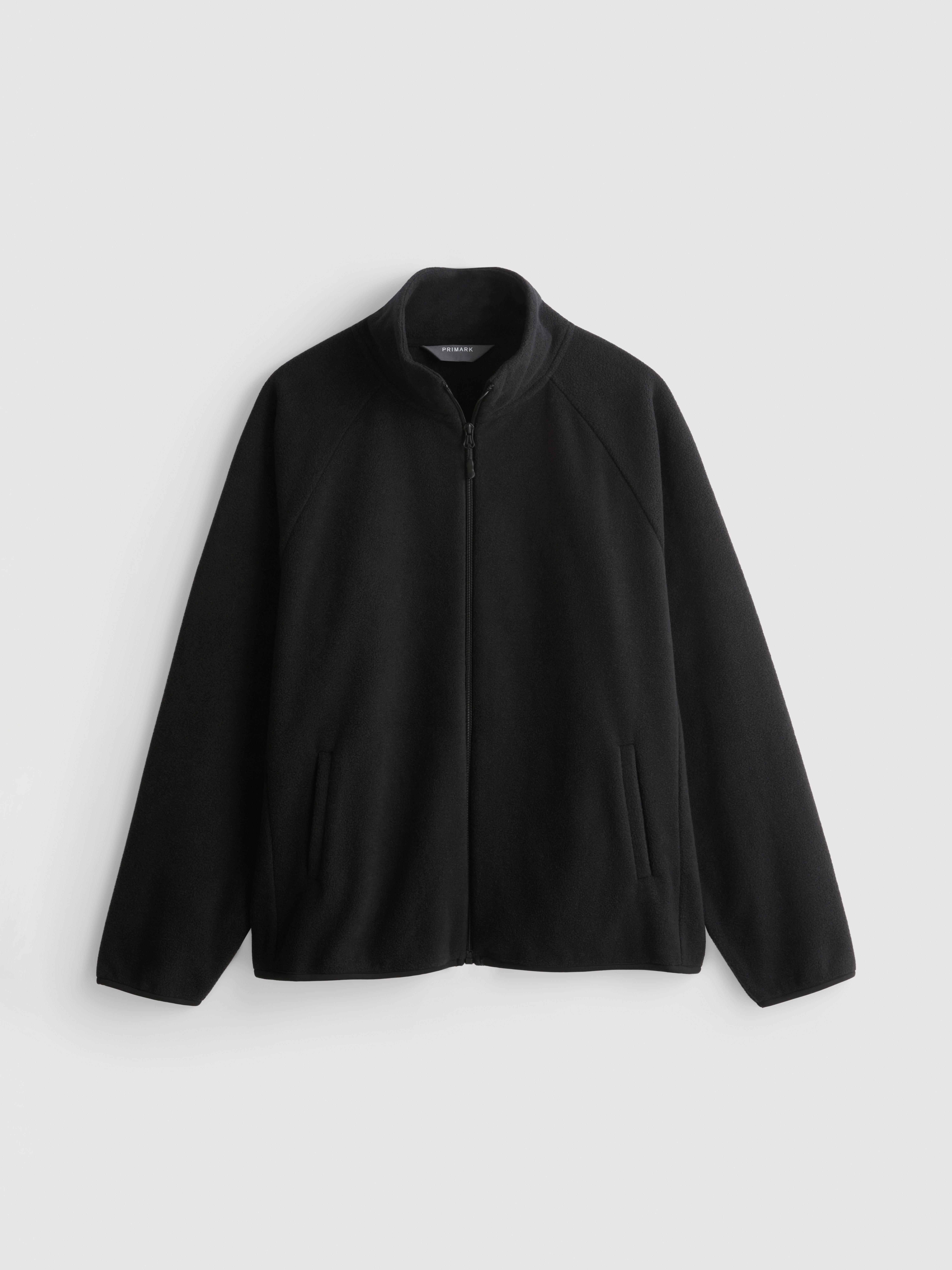 Zip-Up Funnel Neck Fleece - Black
