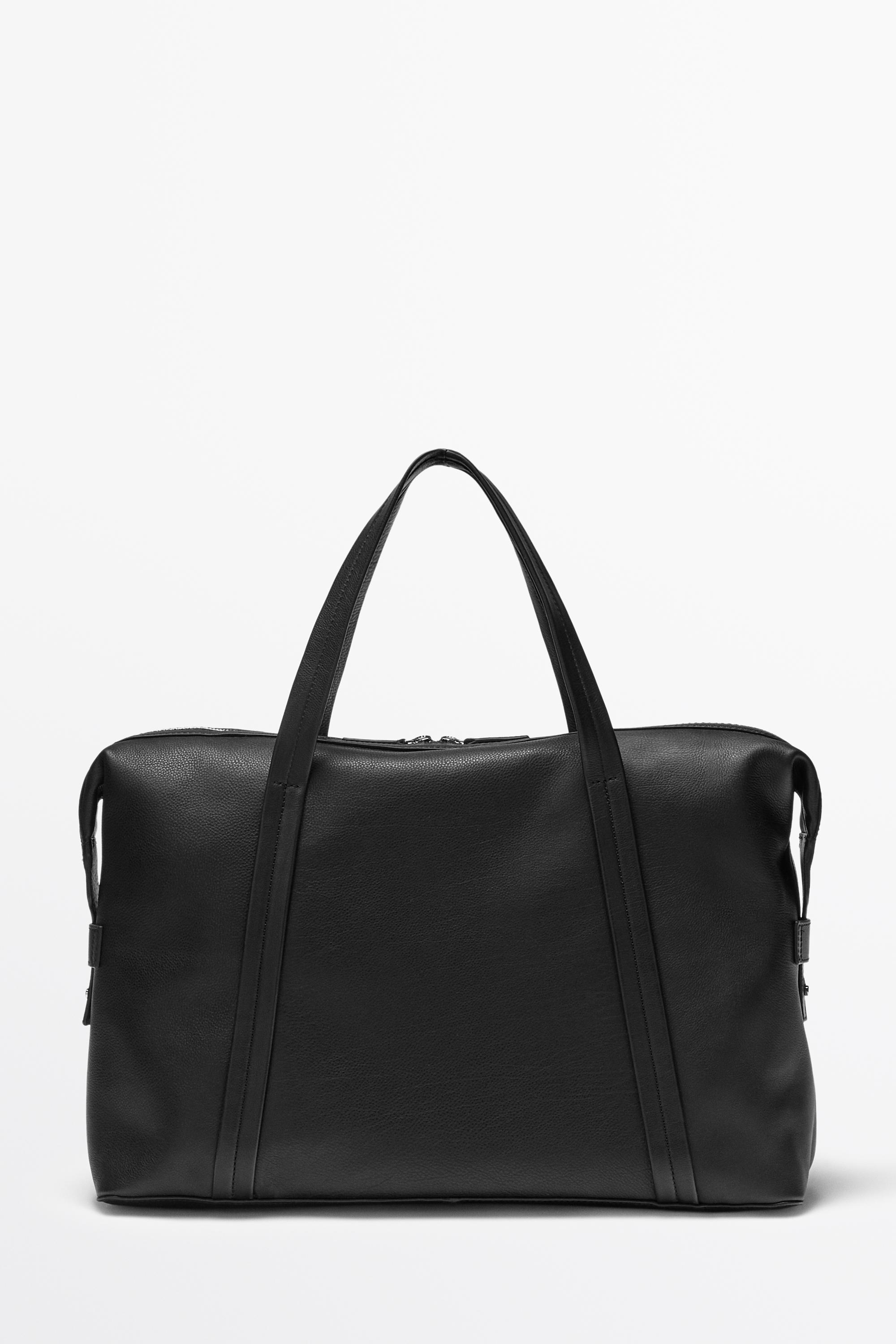 Nappa leather carry-on bag - BLACK