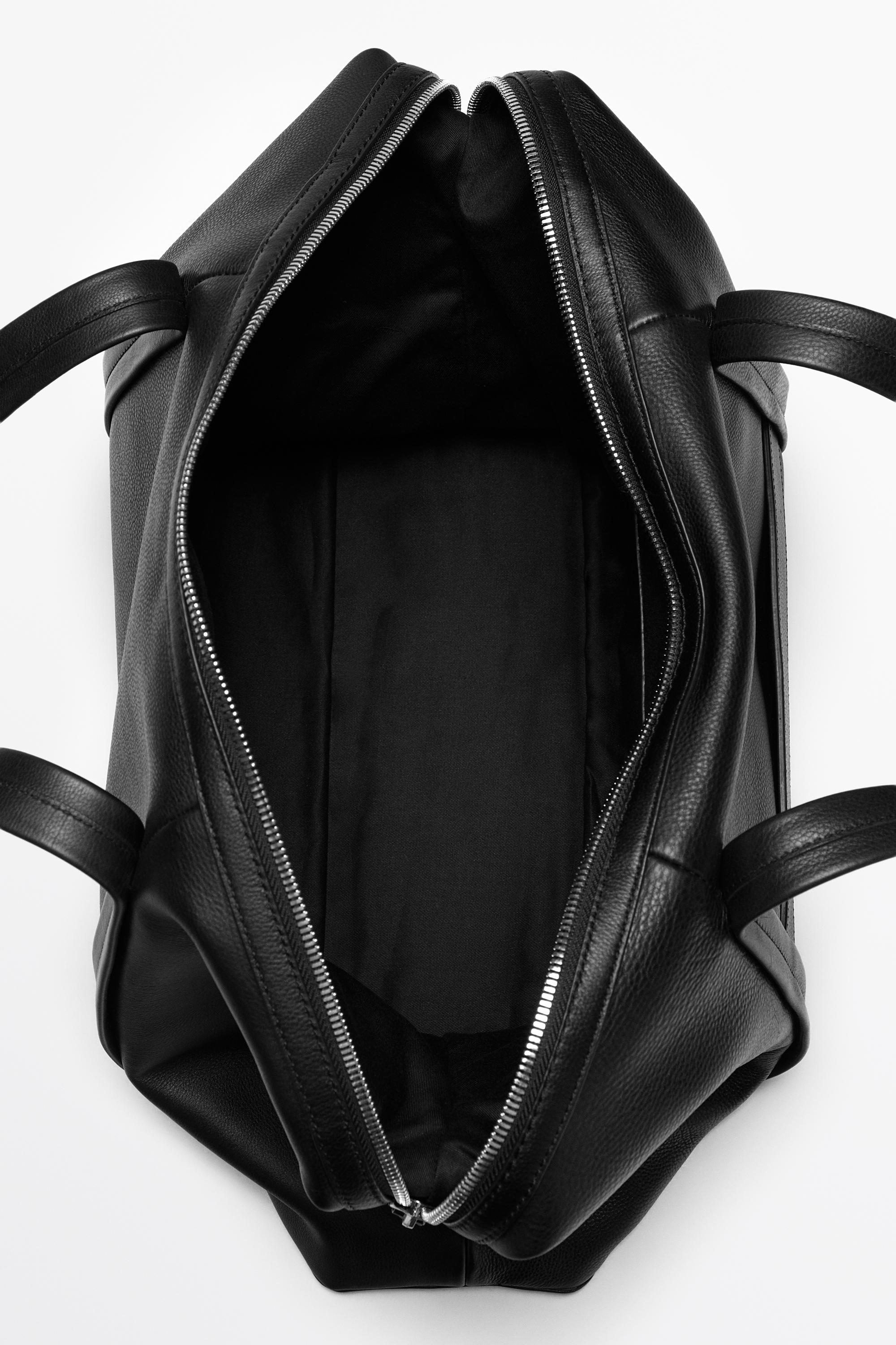 Nappa leather carry-on bag - BLACK