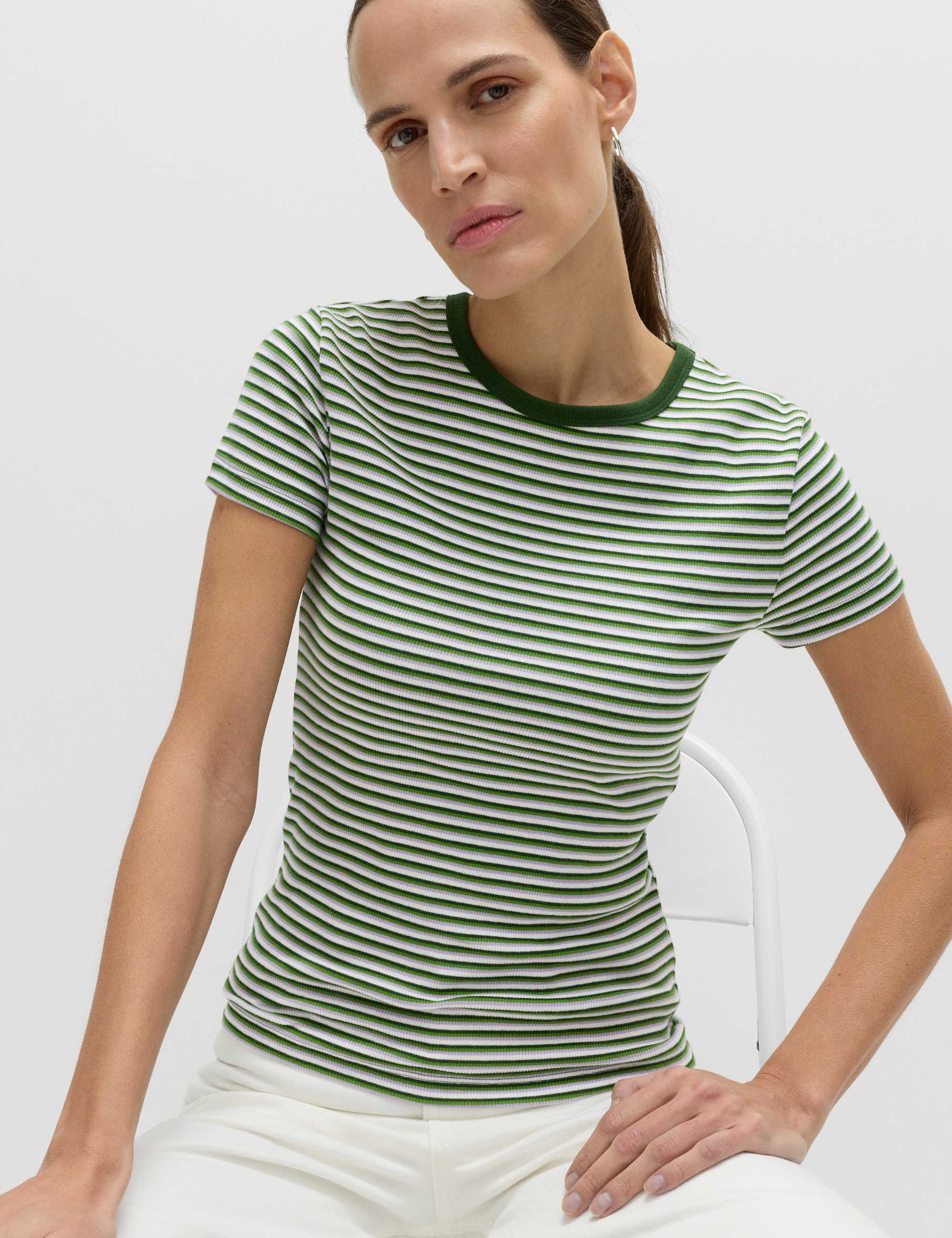 Cotton Rich Ribbed Slim Fit T-Shirt