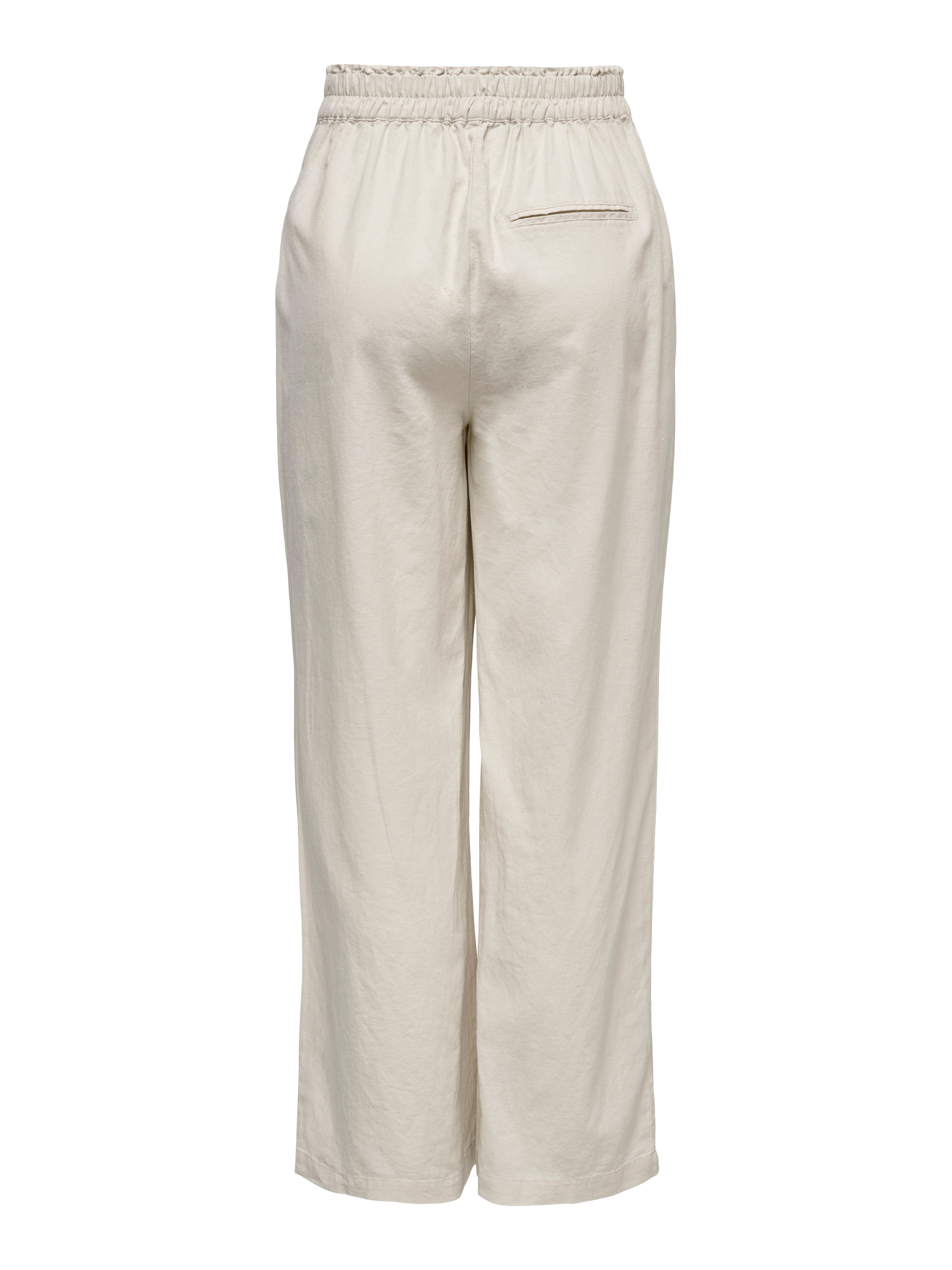 ONLBRUXELLES Straight Fit Linen Trousers Moonbeam