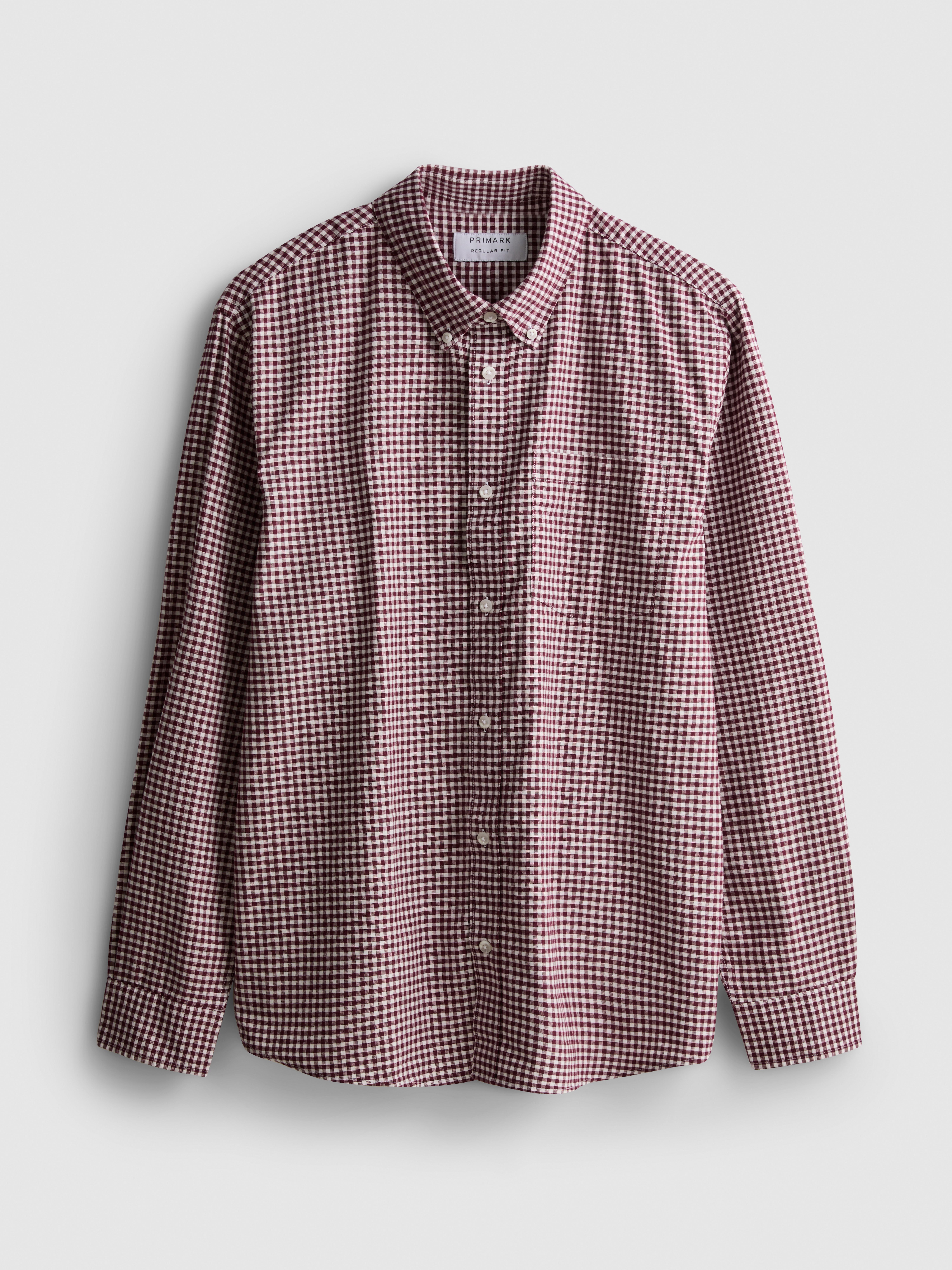 Pure Cotton Oxford Shirt - Burgundy