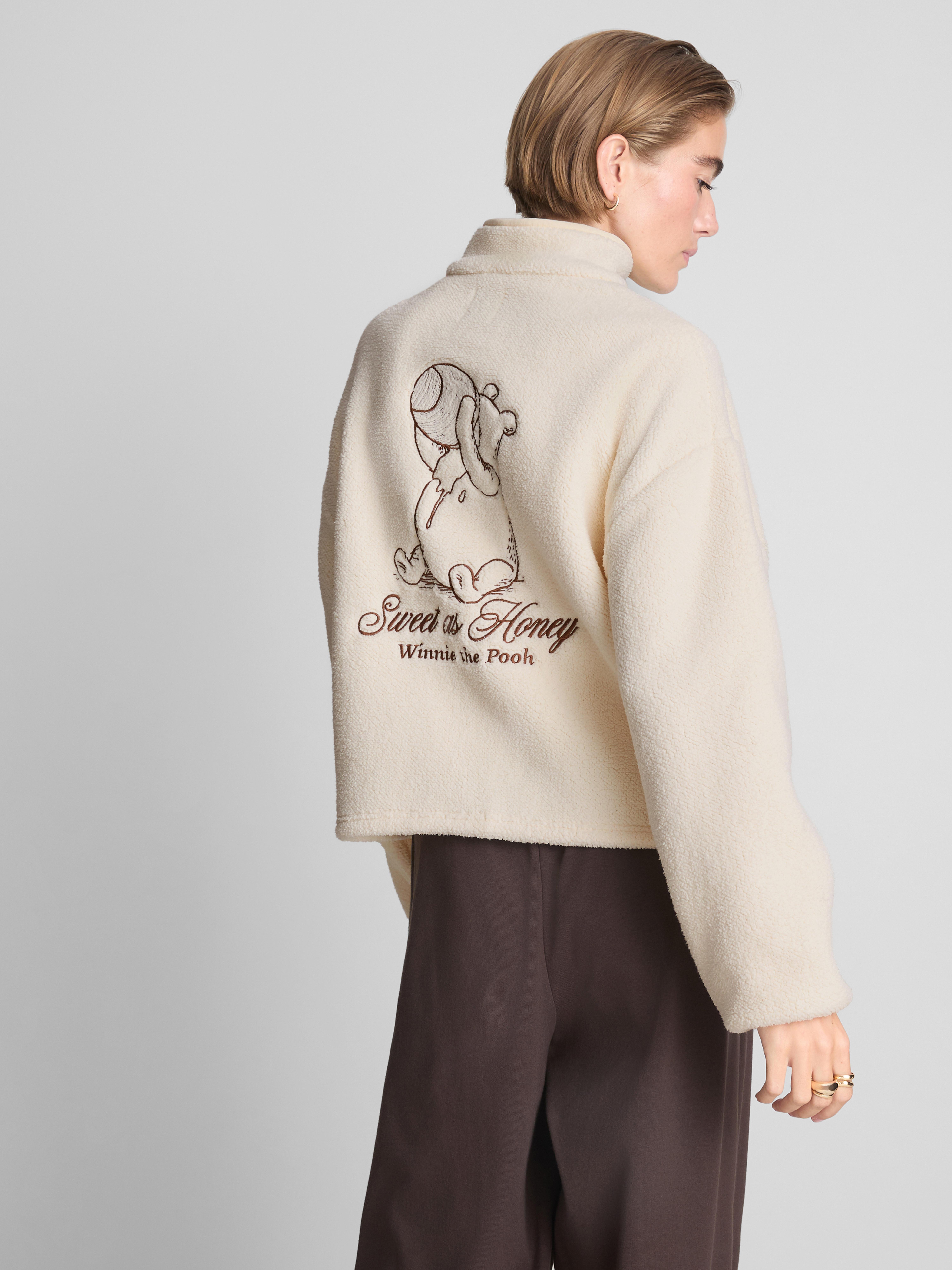 Disney's Winnie the Pooh Half Zip Fleece - Ivory
