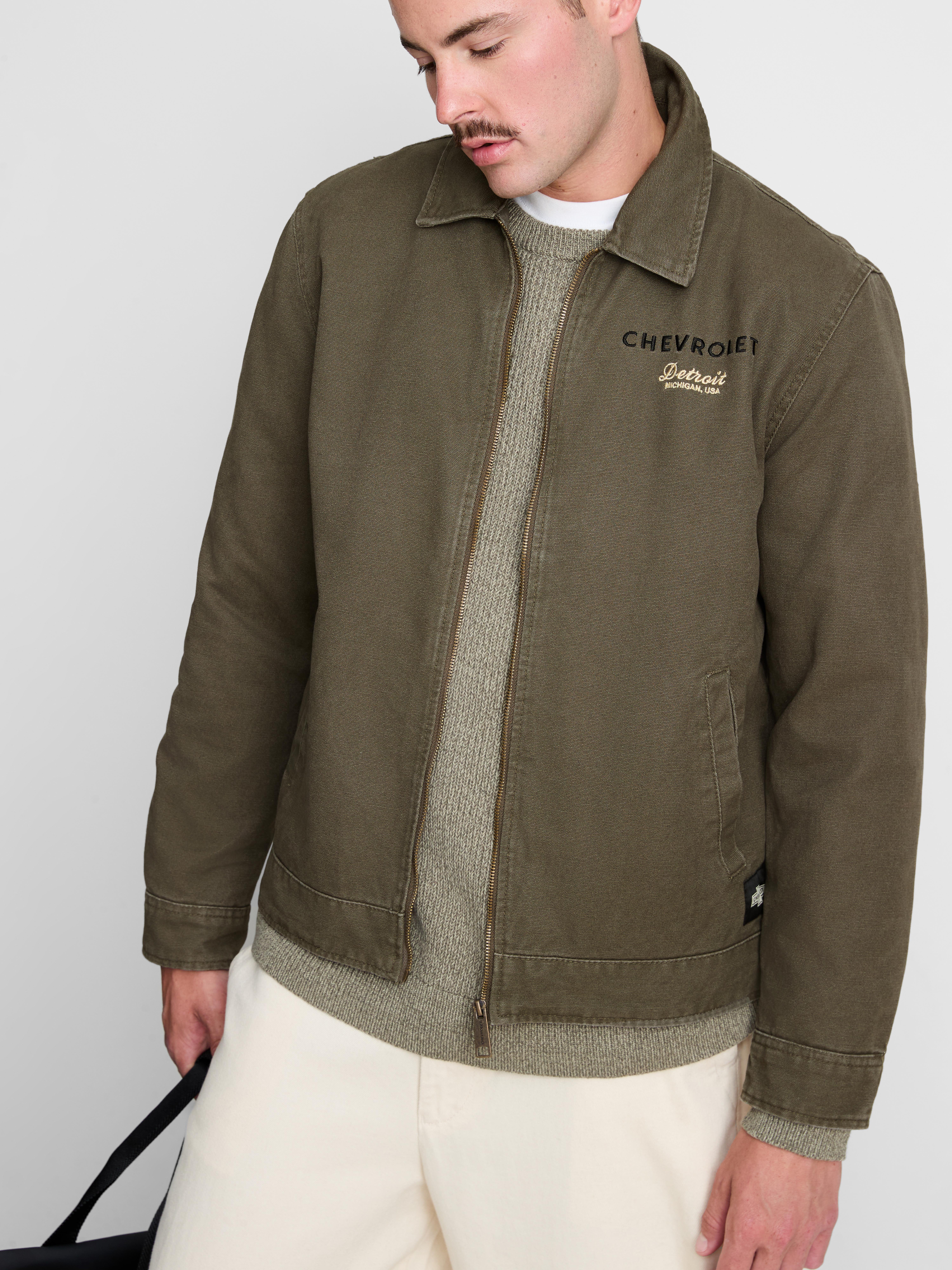 Chevrolet Pure Cotton Zip Jacket - Olive
