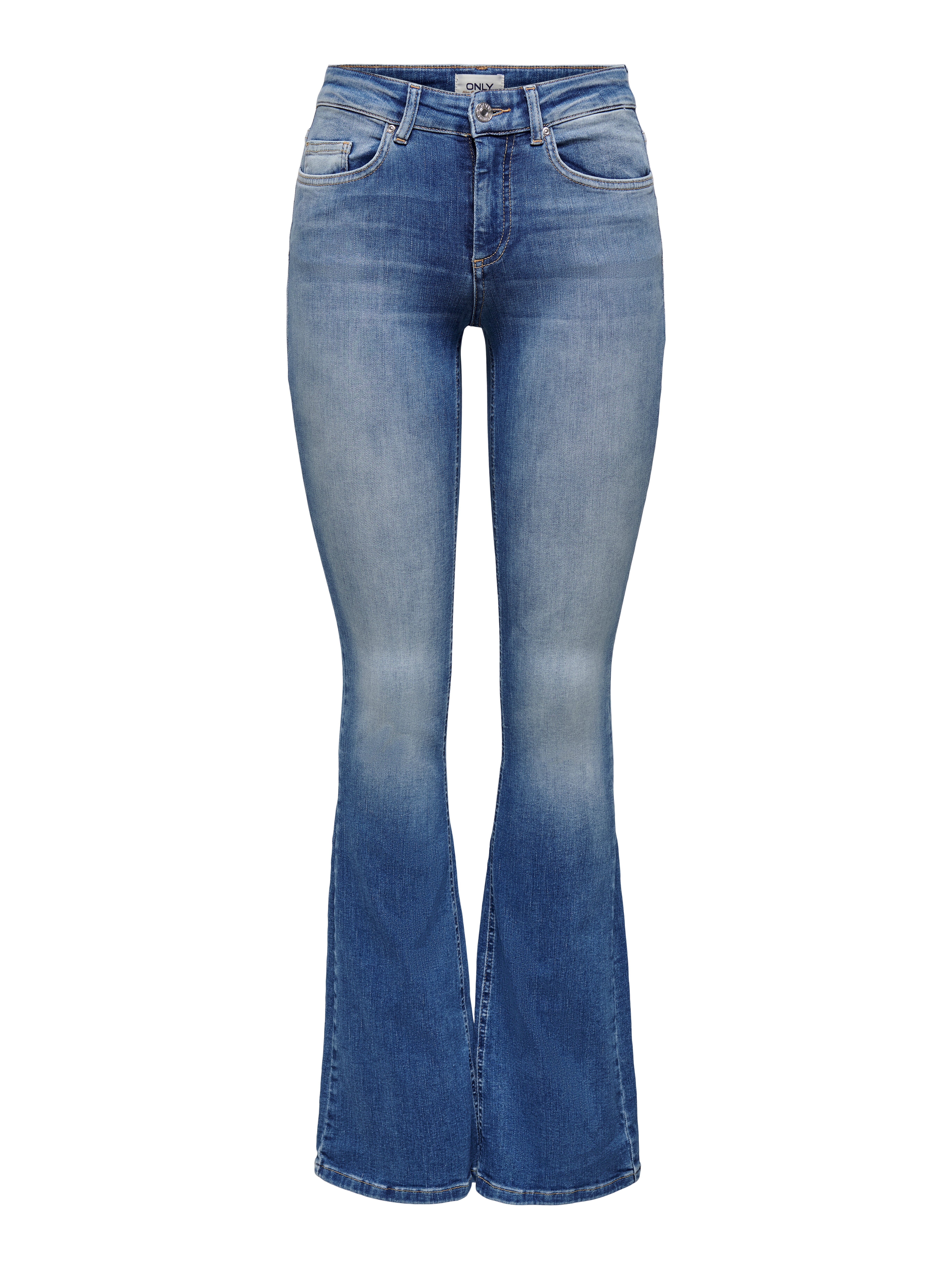 ONLBLUSH Mid waist Flared Fit Jeans Medium Blue Denim