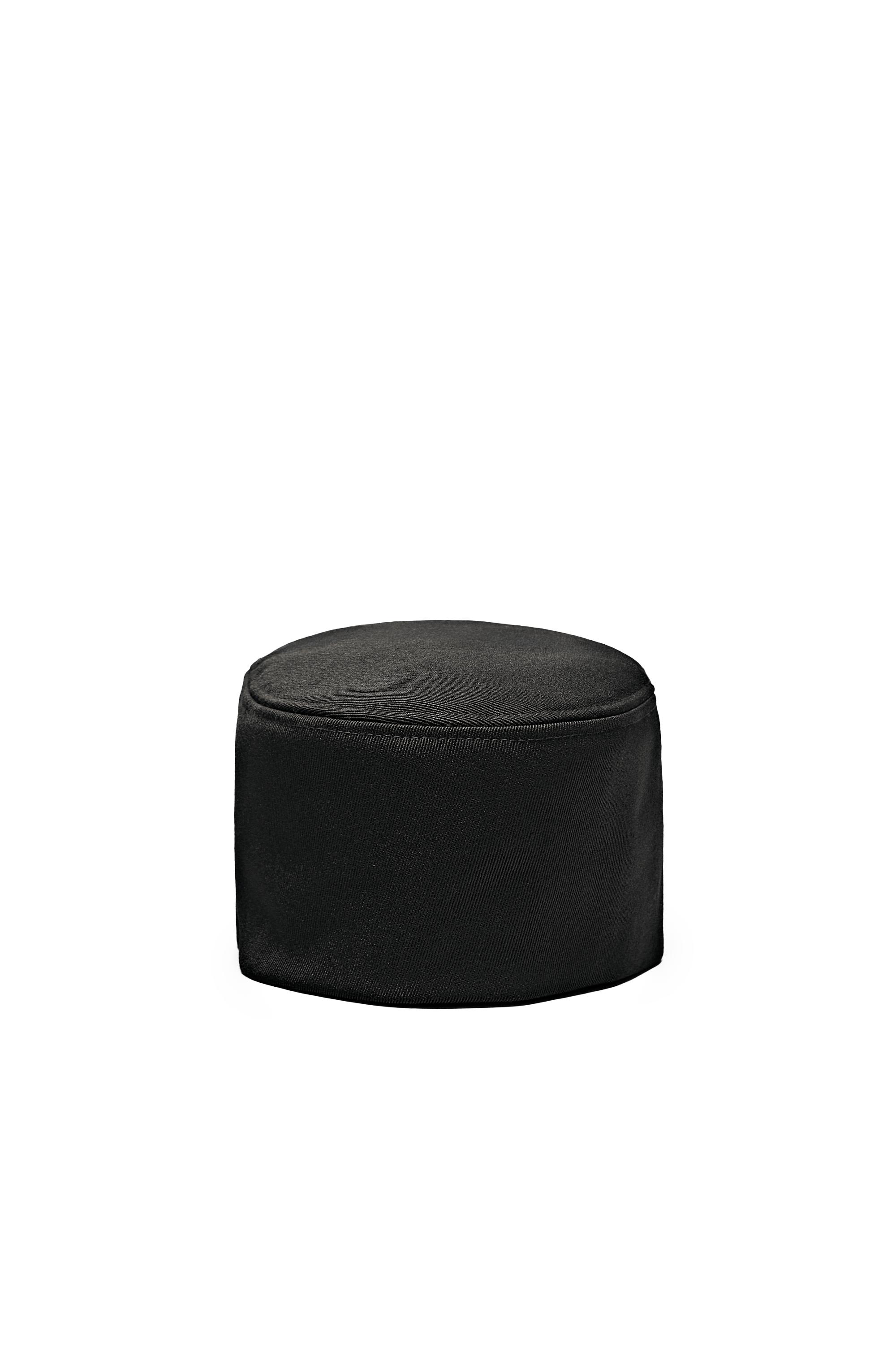 Wool blend cap - BLACK