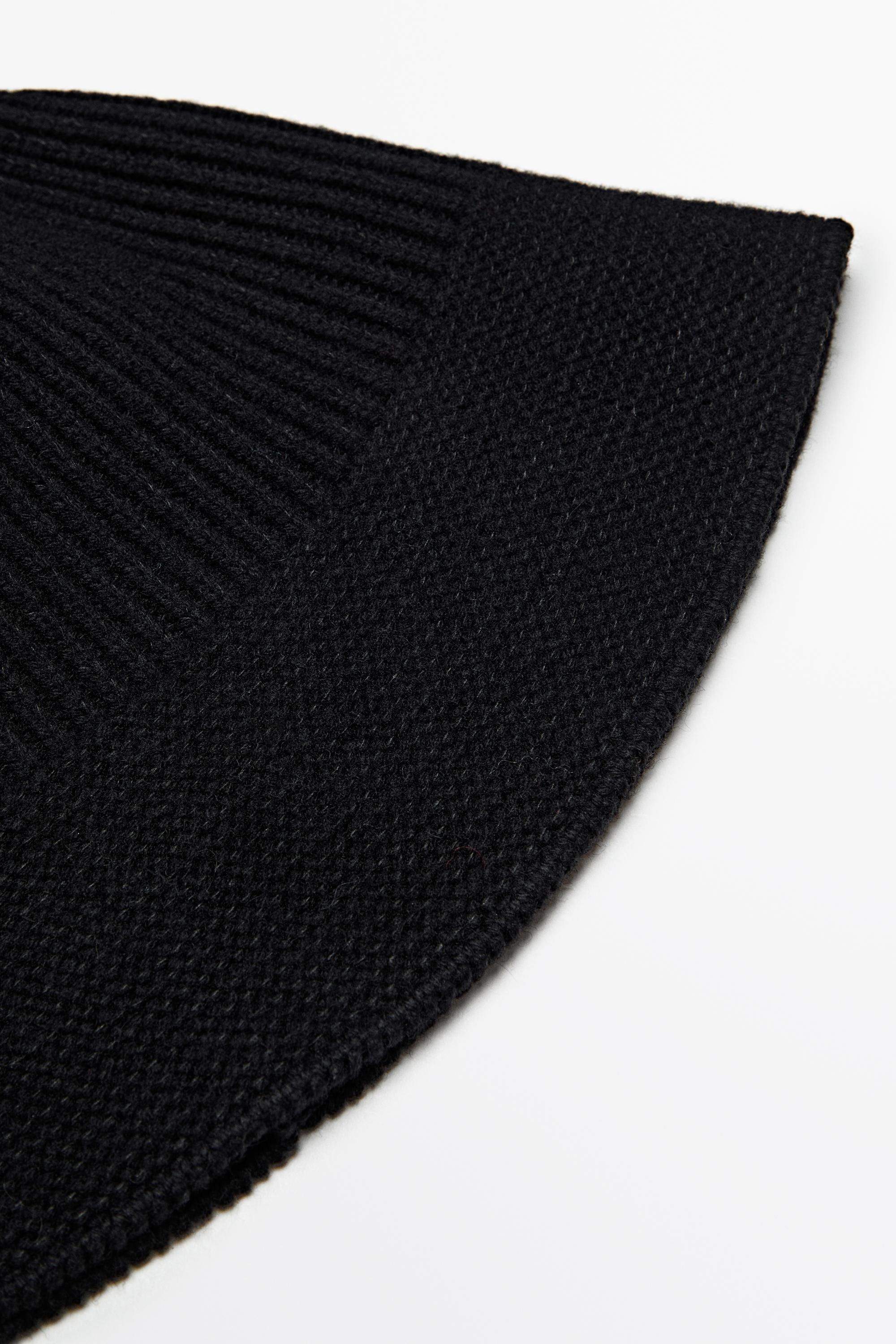 Wool blend bucket hat - BLACK