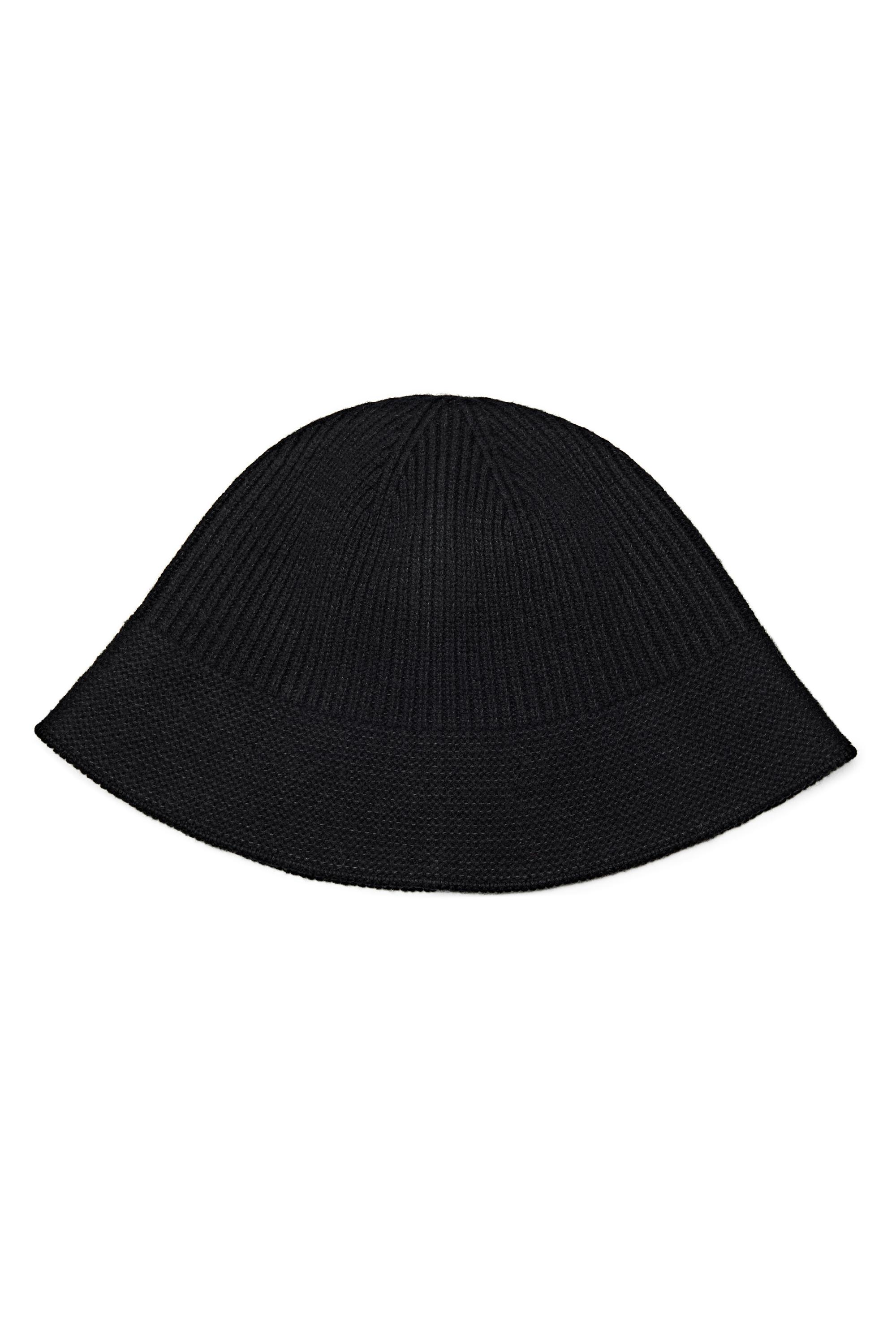 Wool blend bucket hat - BLACK