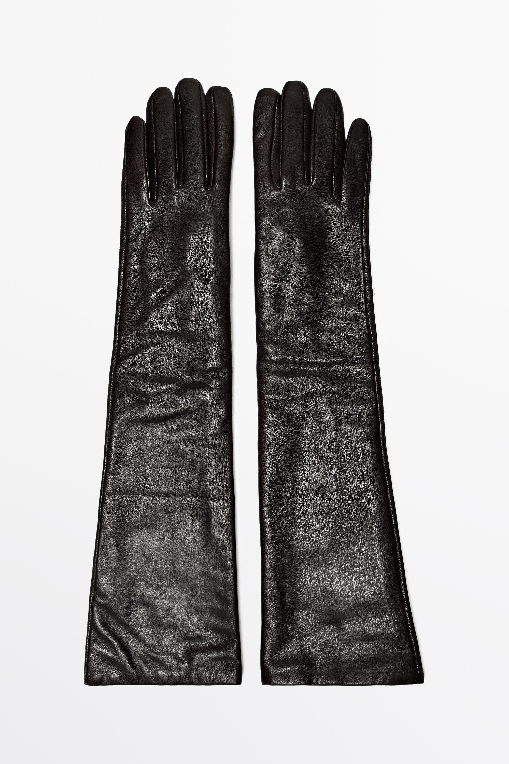 Long nappa leather gloves - BROWN