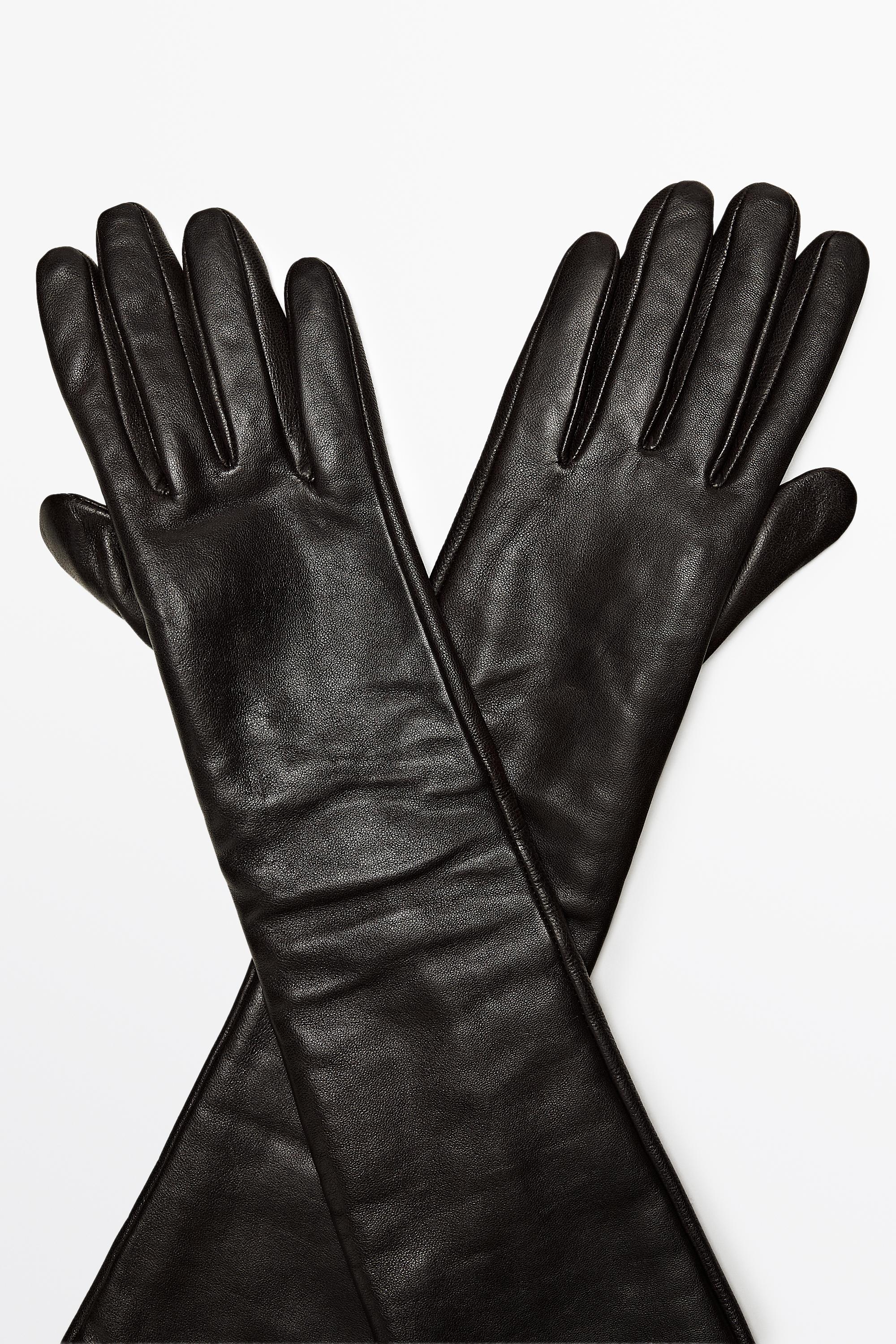 Long nappa leather gloves - BROWN