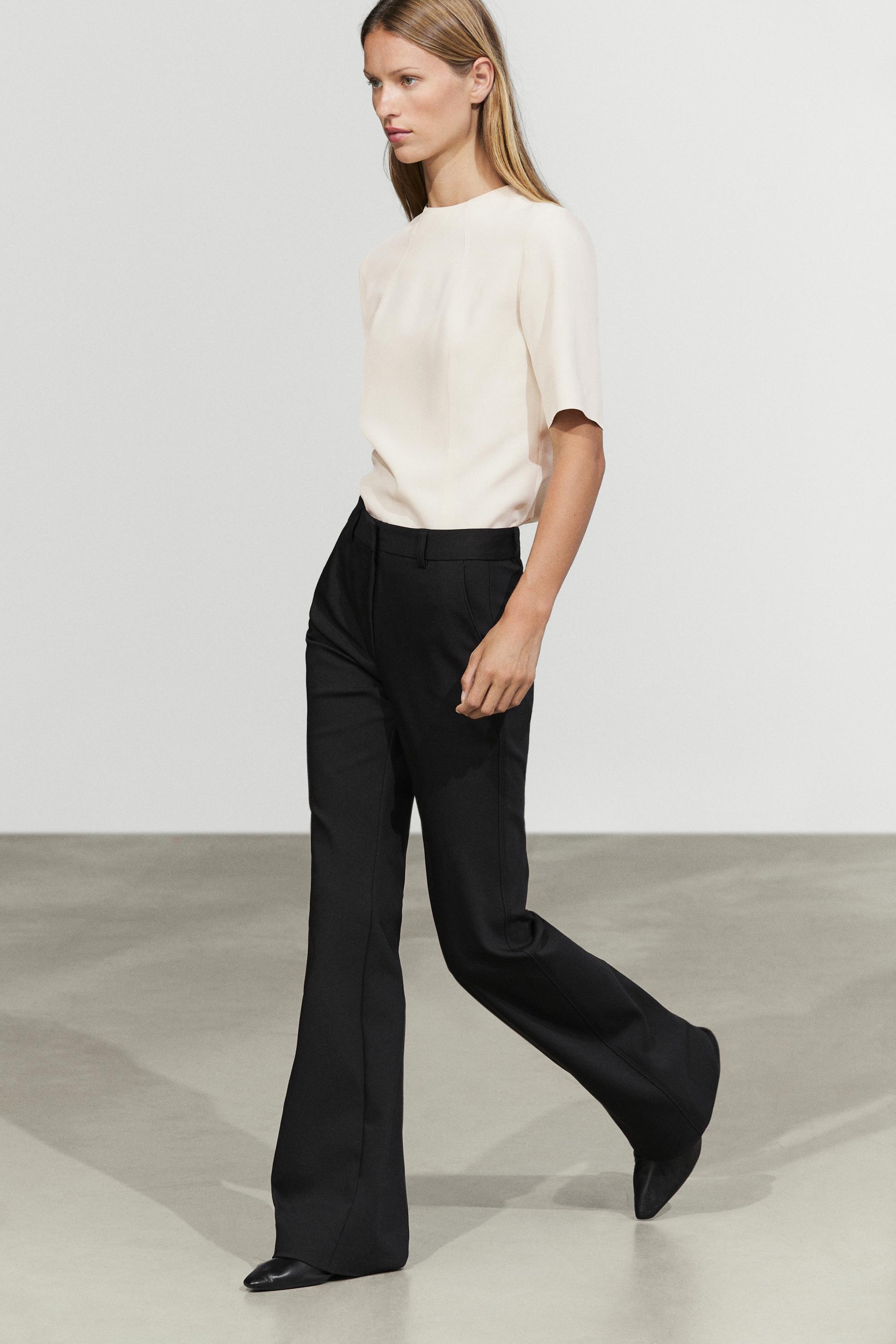 Technical flare fit pants - BLACK