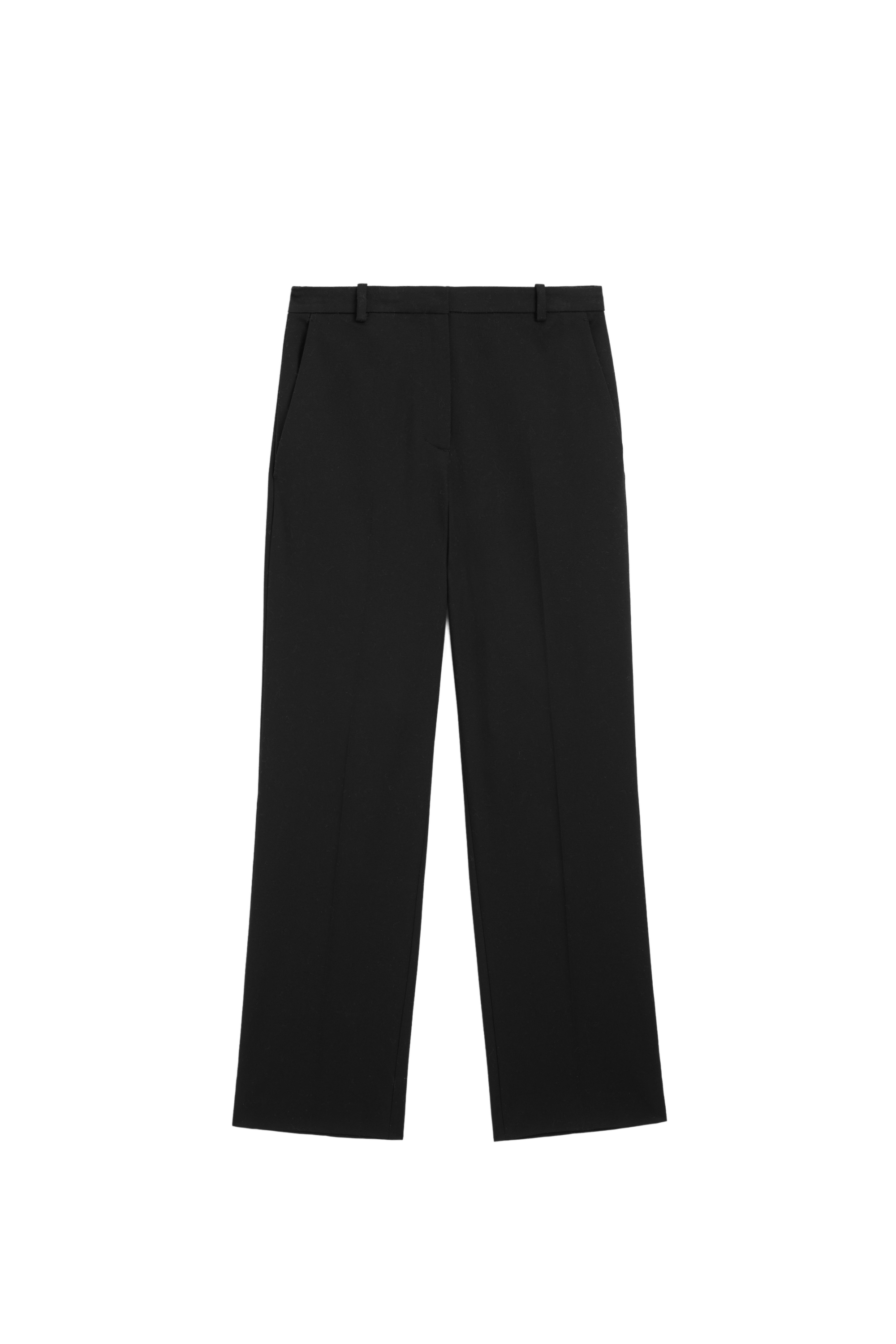 Straight stretch trousers - BLACK
