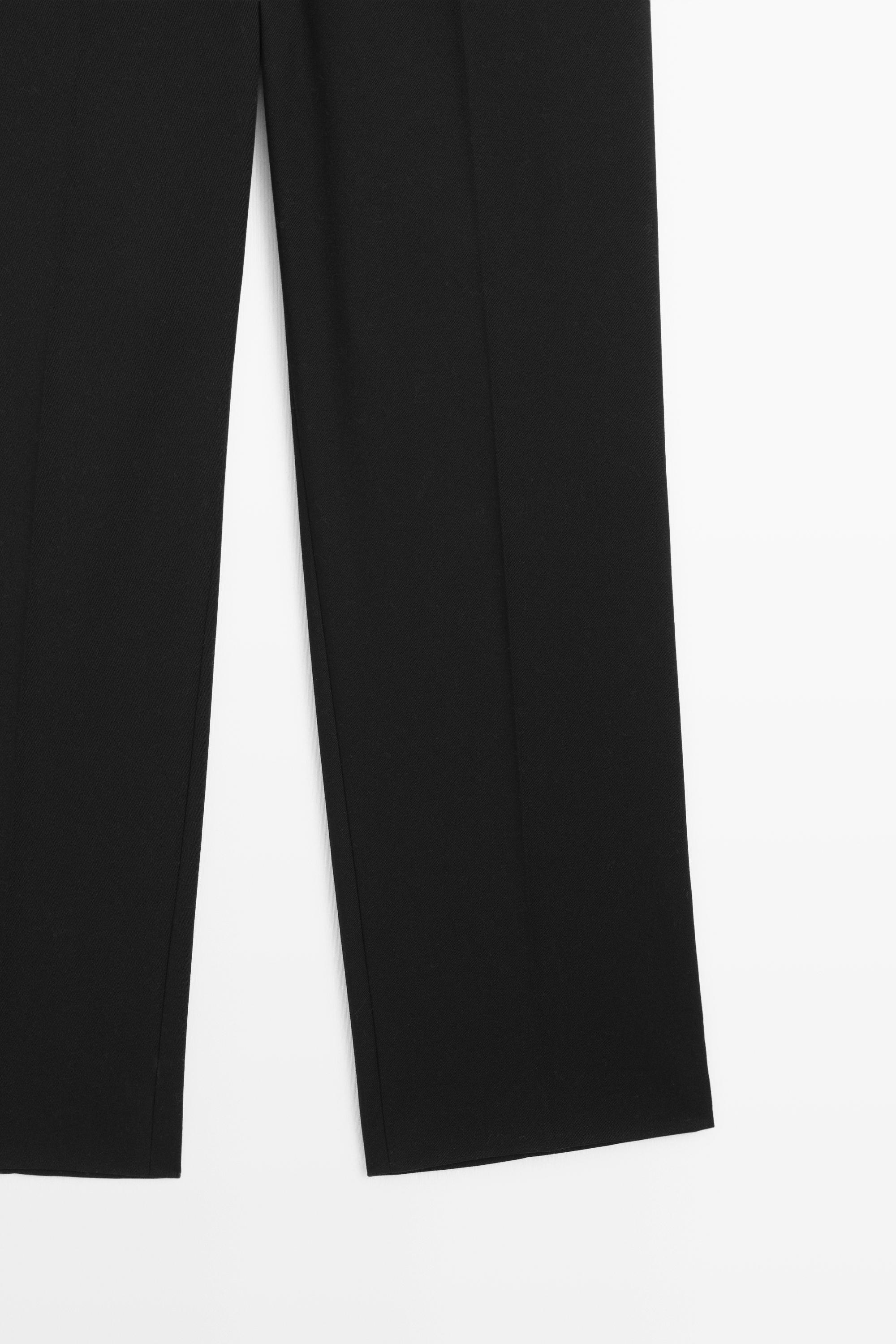 Straight stretch trousers - BLACK